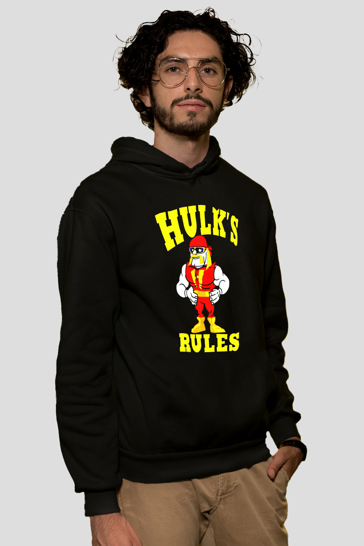 Hulk Hogan Siyah Unisex Kapüşonlu Sweatshirt
