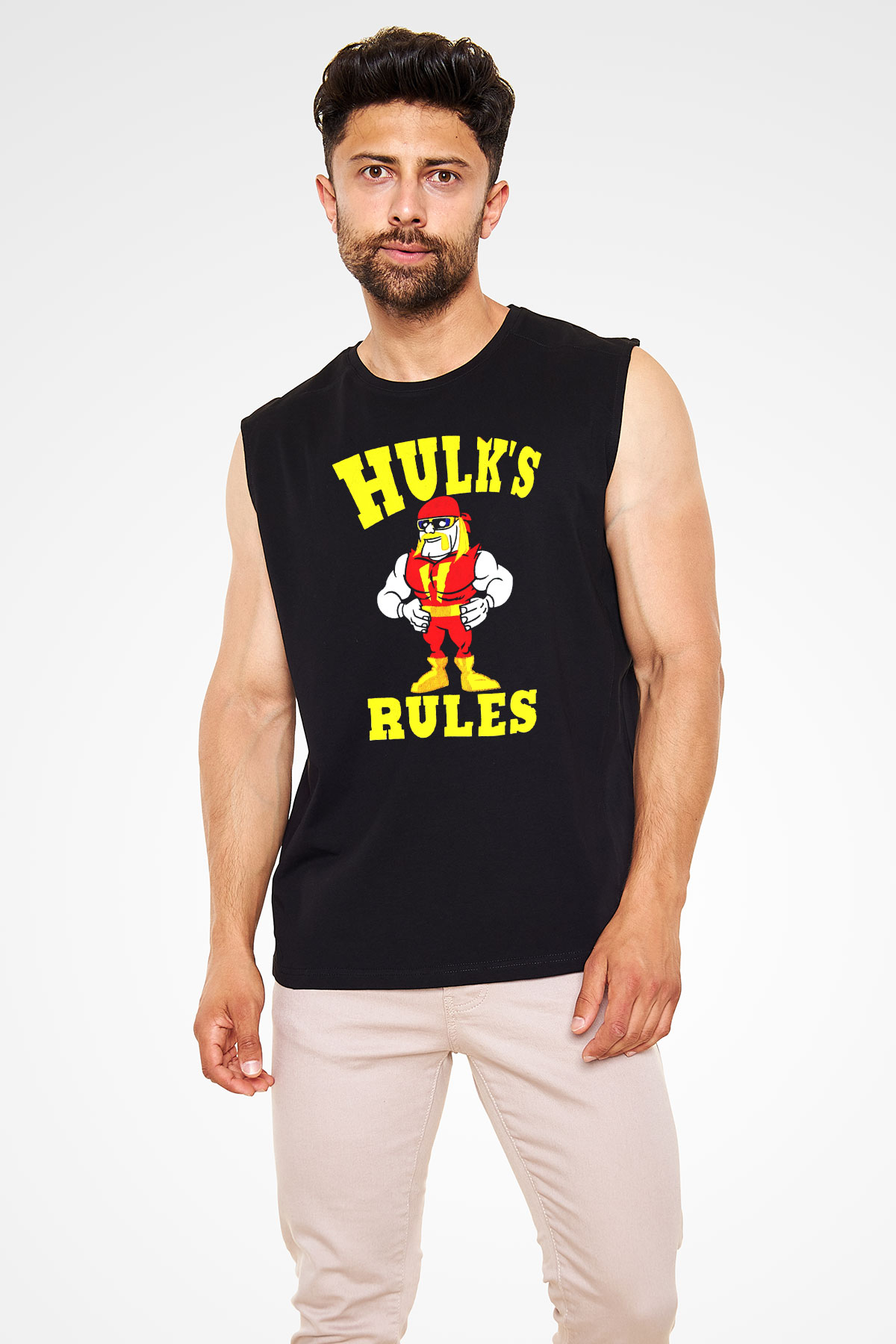 Hulk Hogan Siyah Unisex Kolsuz Tişört