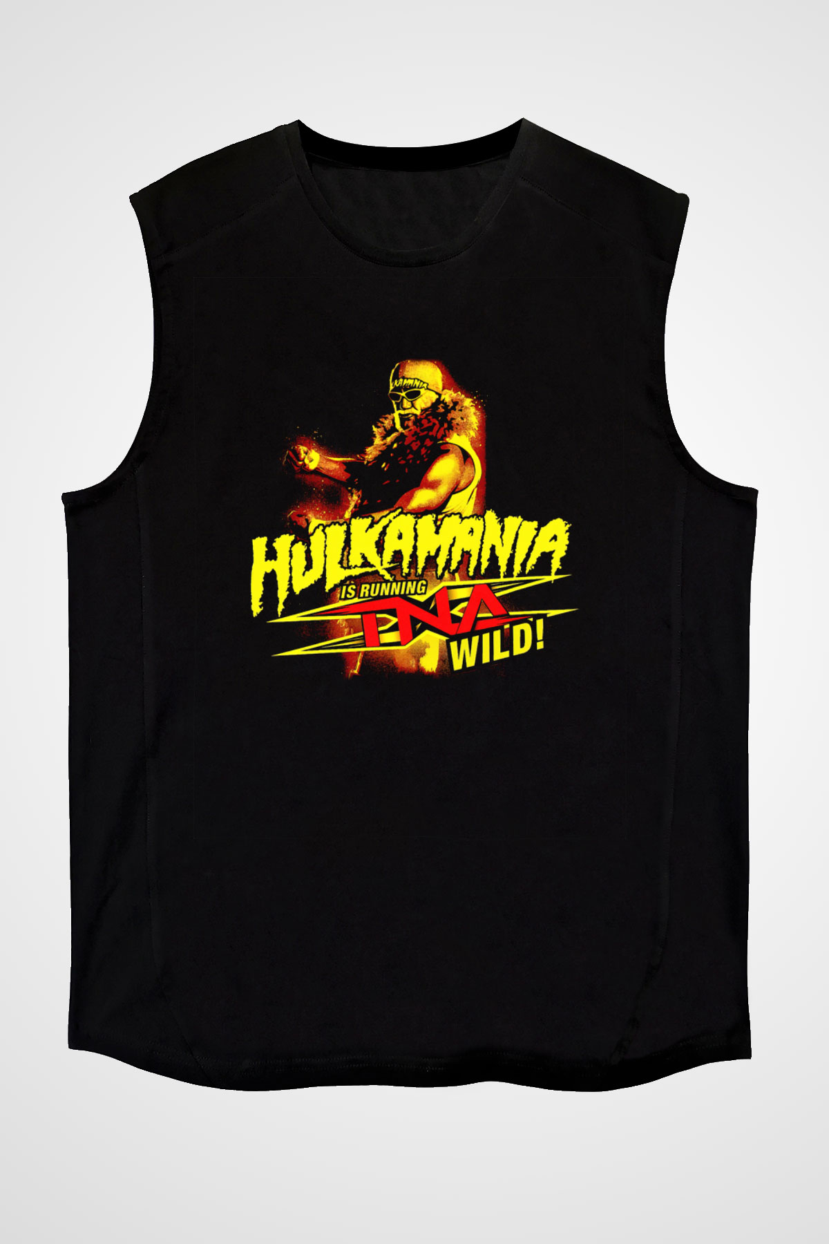 Hulk Hogan Siyah Unisex  Kolsuz Tişört