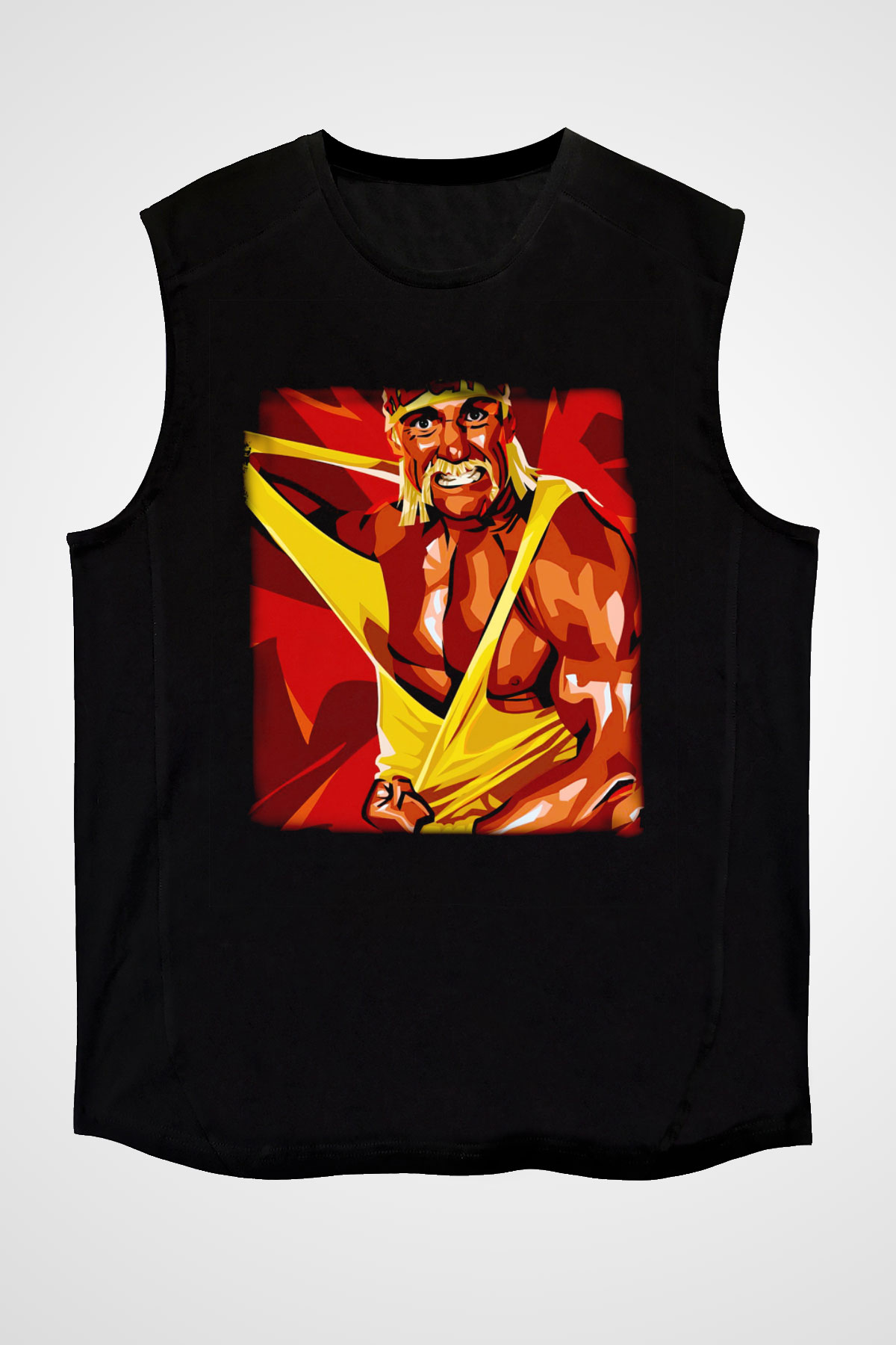 Hulk Hogan Siyah Unisex  Kolsuz Tişört