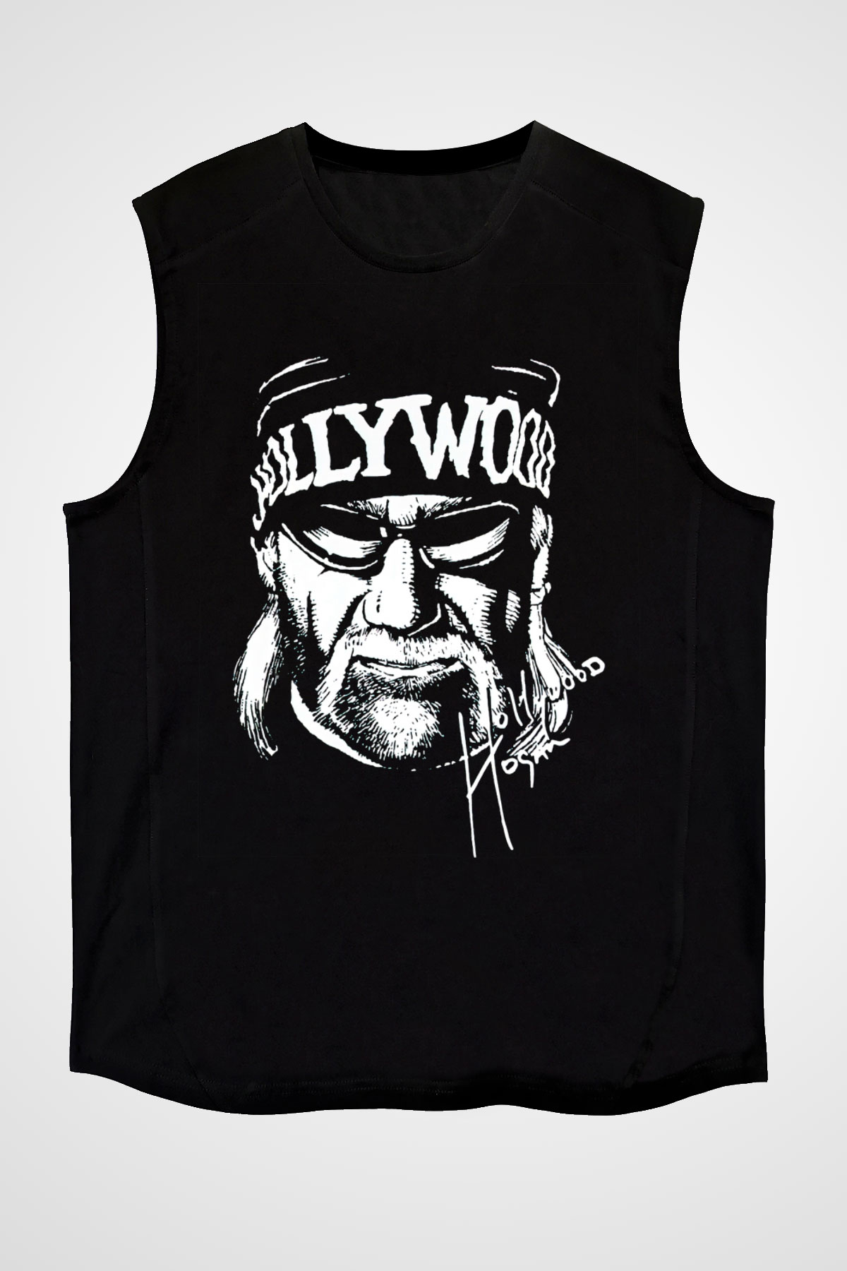 Hulk Hogan Siyah Unisex  Kolsuz Tişört