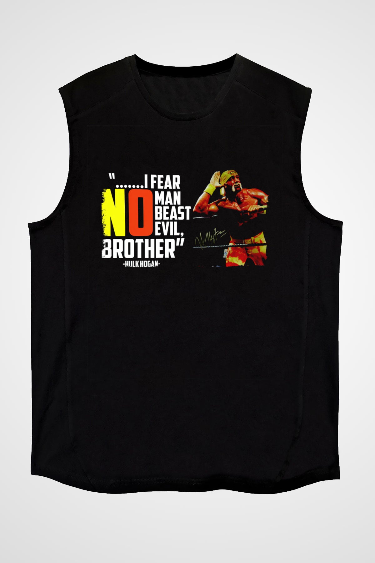 Hulk Hogan Siyah Unisex  Kolsuz Tişört