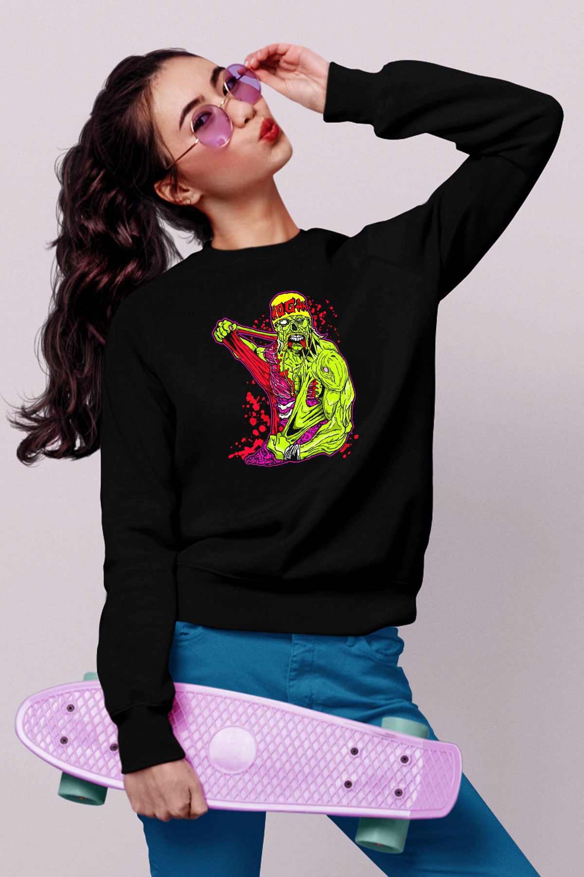 Hulk Hogan Siyah Unisex  Sweatshirt