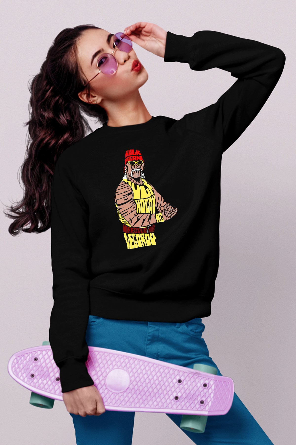 Hulk Hogan Siyah Unisex  Sweatshirt