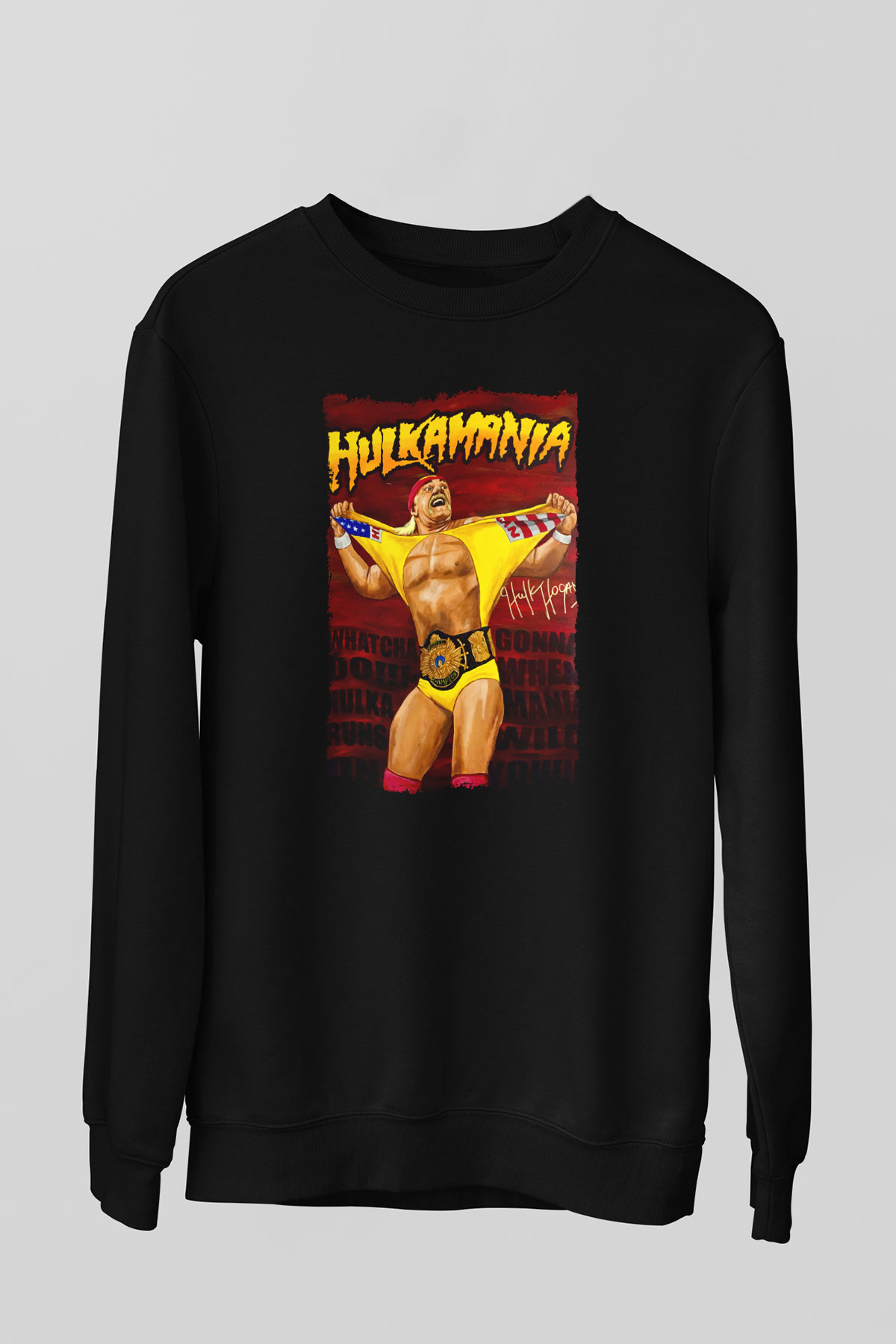 Hulk Hogan Siyah Unisex  Sweatshirt