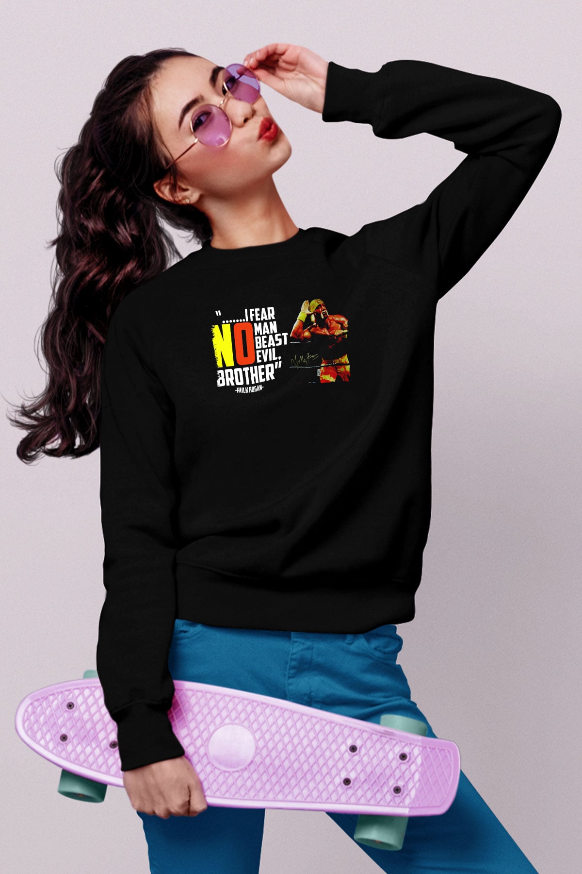 Hulk Hogan Siyah Unisex  Sweatshirt