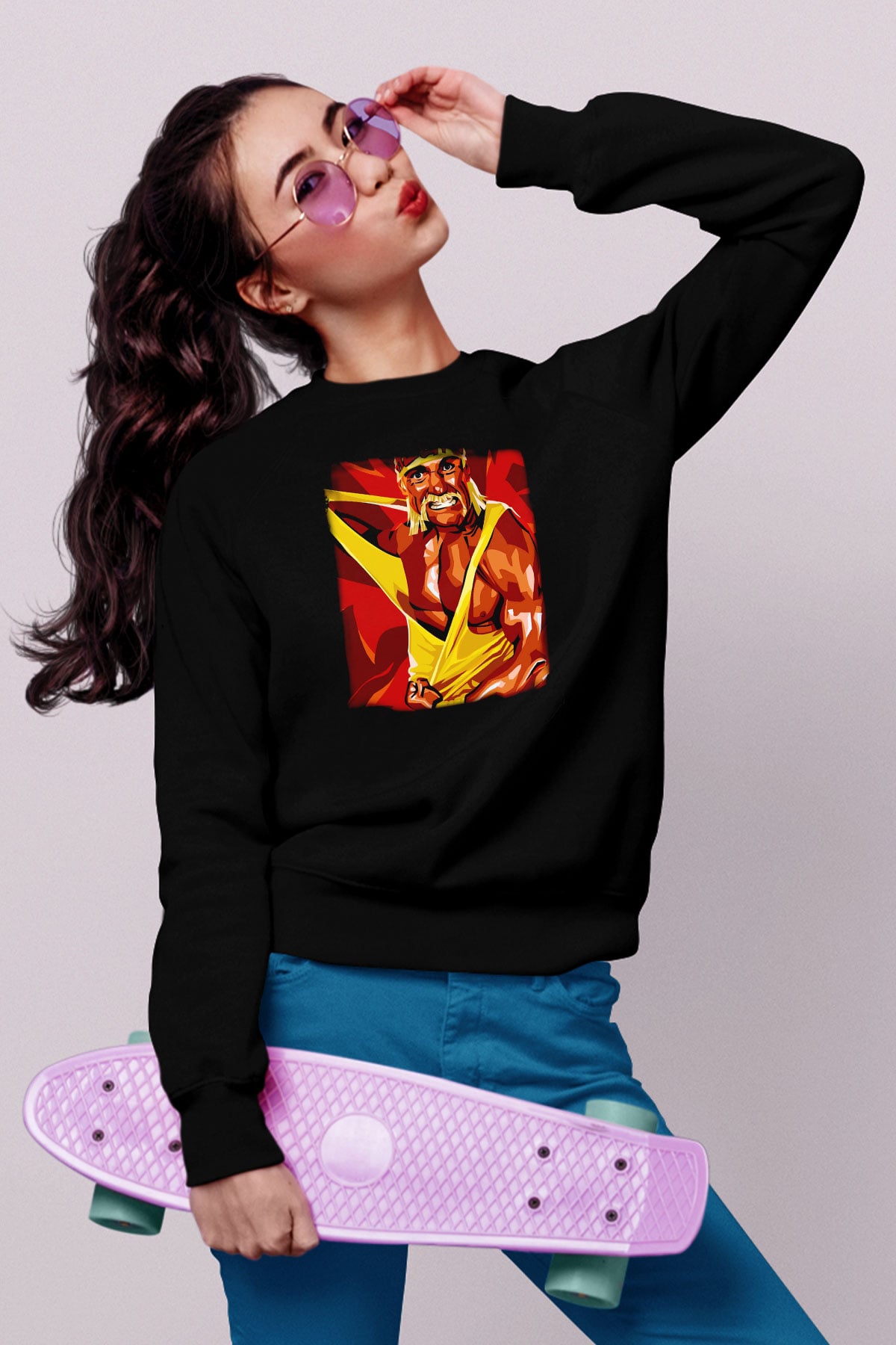 Hulk Hogan Siyah Unisex  Sweatshirt
