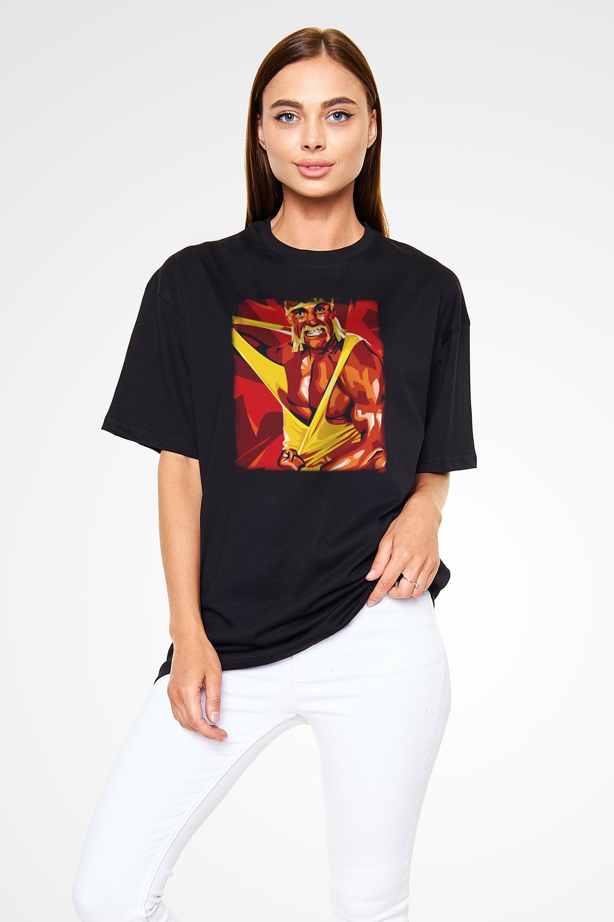 Hulk Hogan Siyah Oversize Tişört