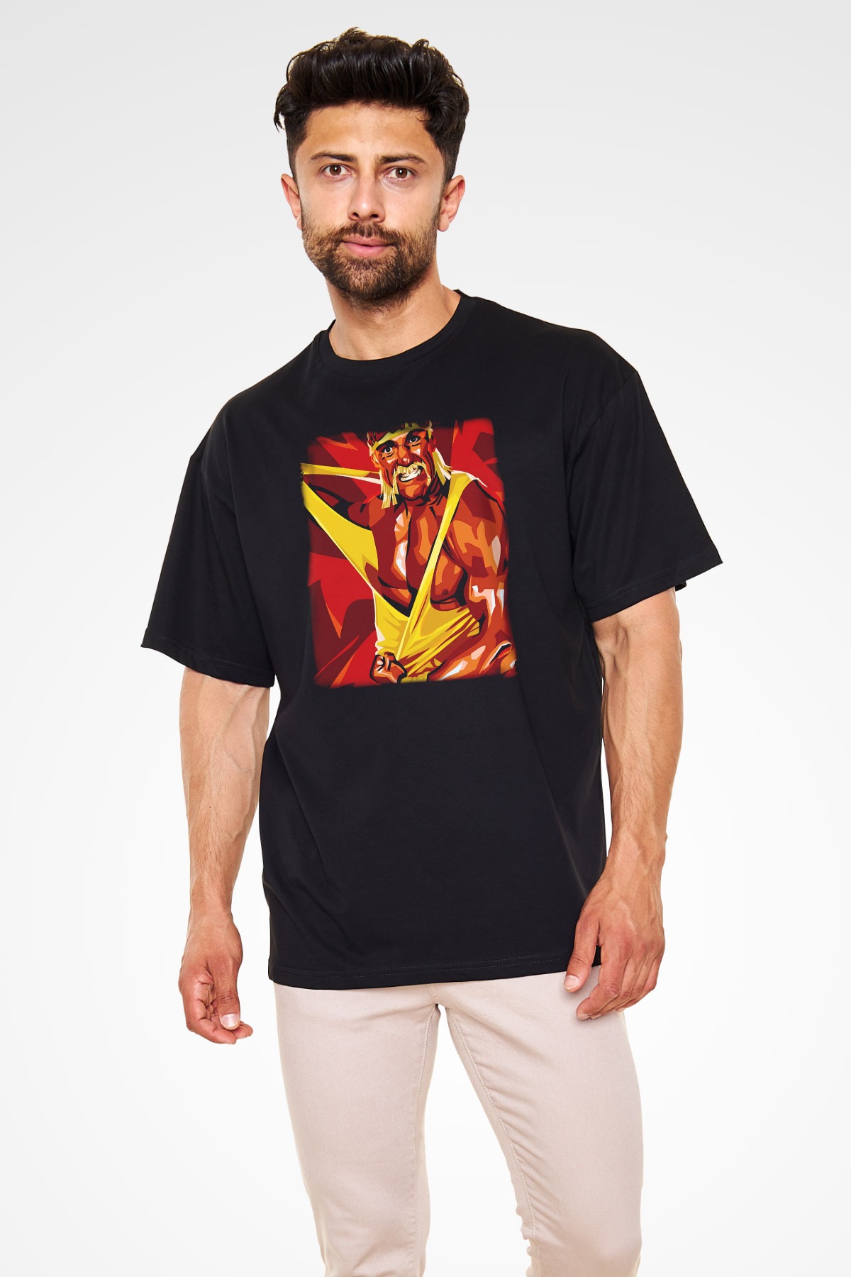 Hulk Hogan Siyah Oversize Tişört