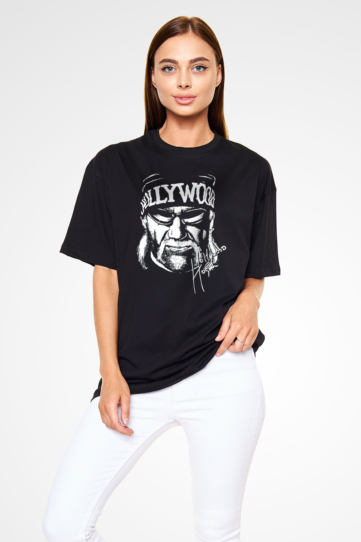 Hulk Hogan Siyah Oversize Tişört