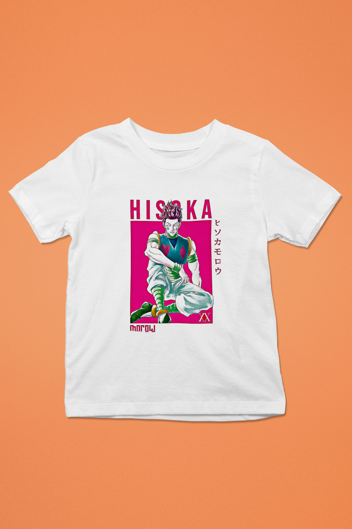 Hunter X Hunter Baskılı Beyaz Unisex Beyaz Çocuk Tişört - Tshirt