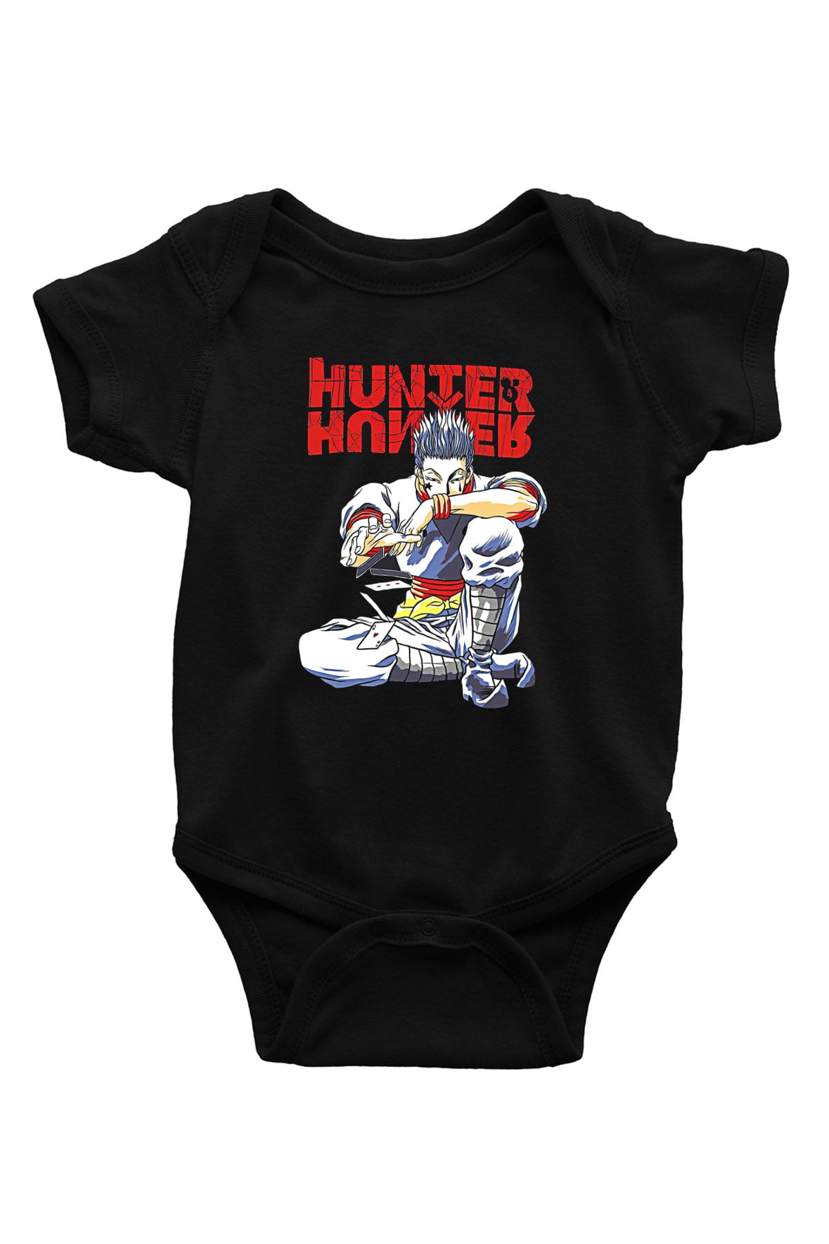 Hunter X Hunter Baskılı Unisex Siyah Bebek Body - Zıbın