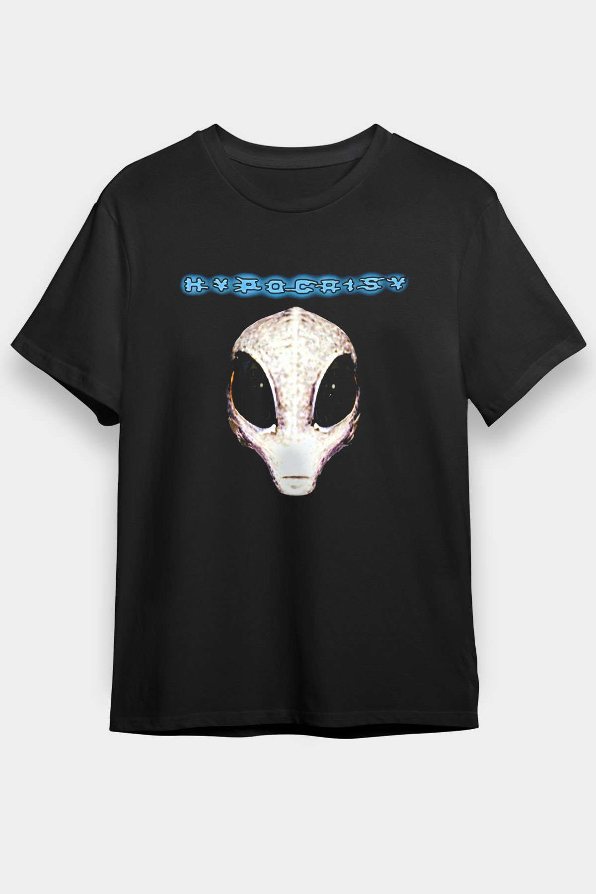 Hypocrispy Baskılı Unisex Siyah Tişört - Tshirt