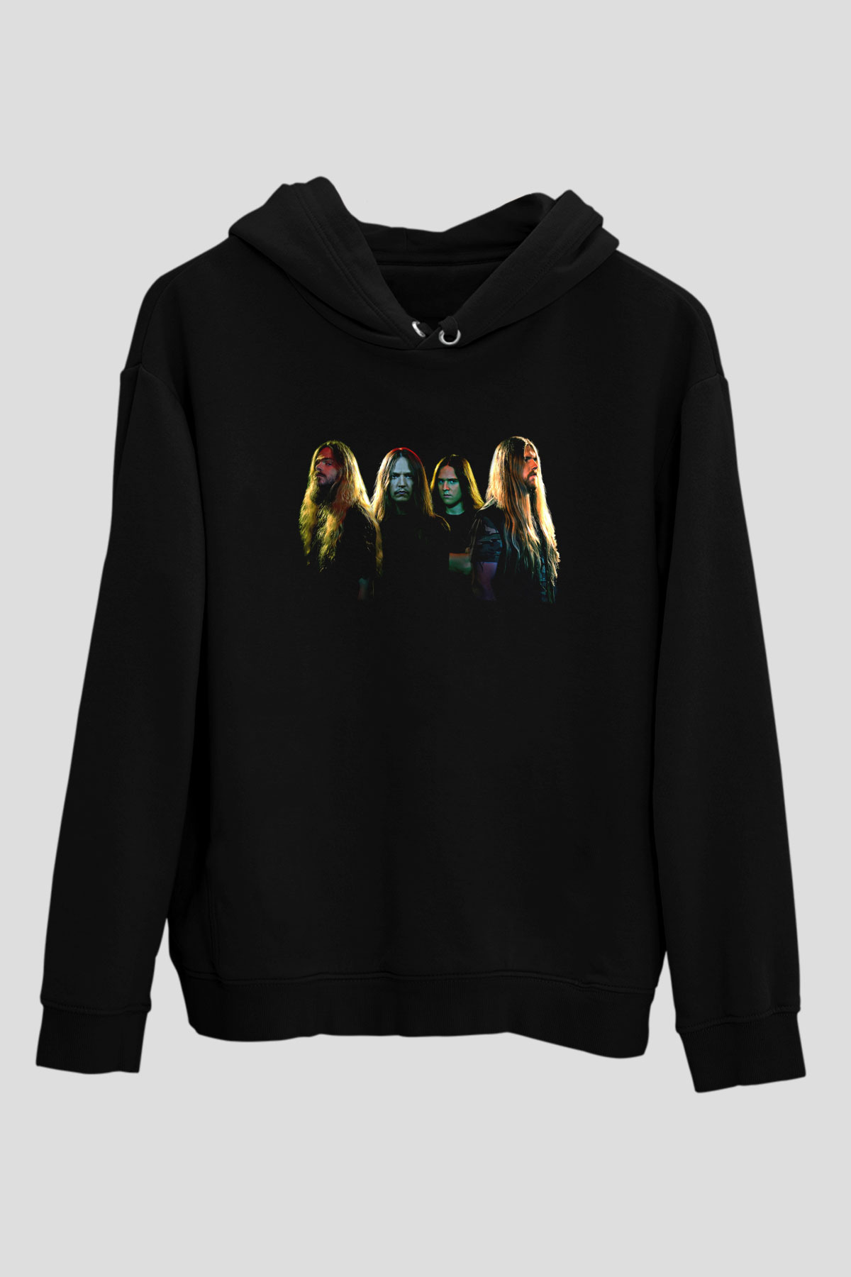 Hypocrisy Baskılı Unisex Siyah Kapüşonlu Sweatshirt