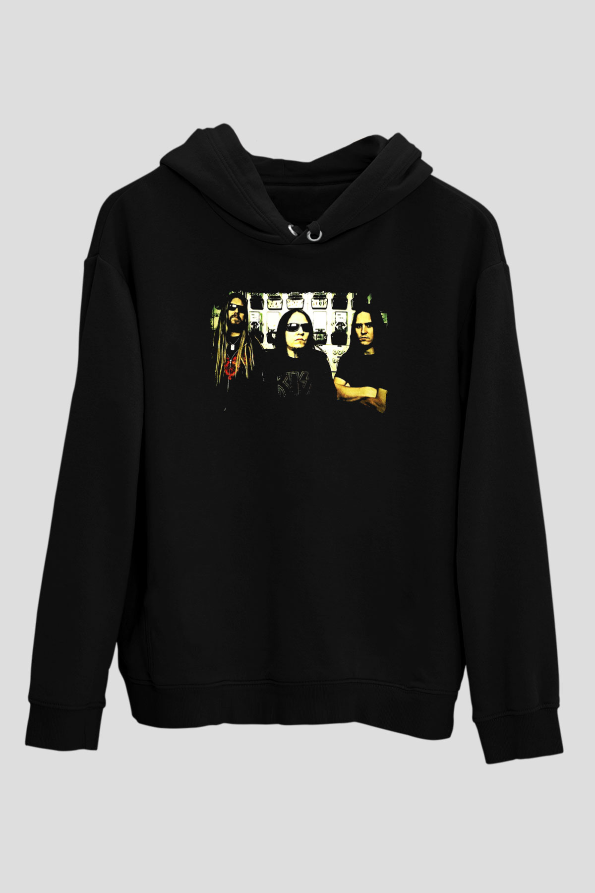 Hypocrisy Baskılı Unisex Siyah Kapüşonlu Sweatshirt