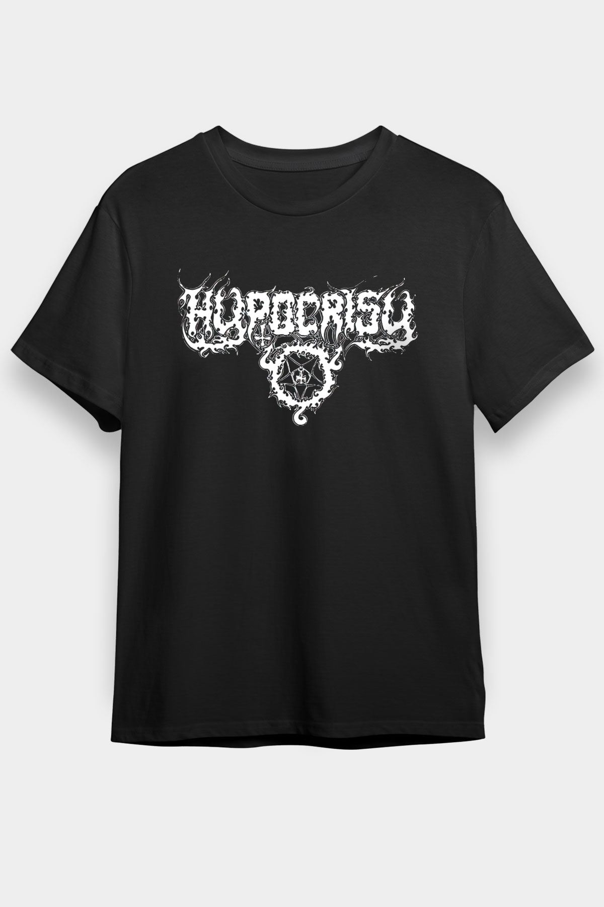 Hypocrisy Baskılı Unisex Siyah Tişört - Tshirt