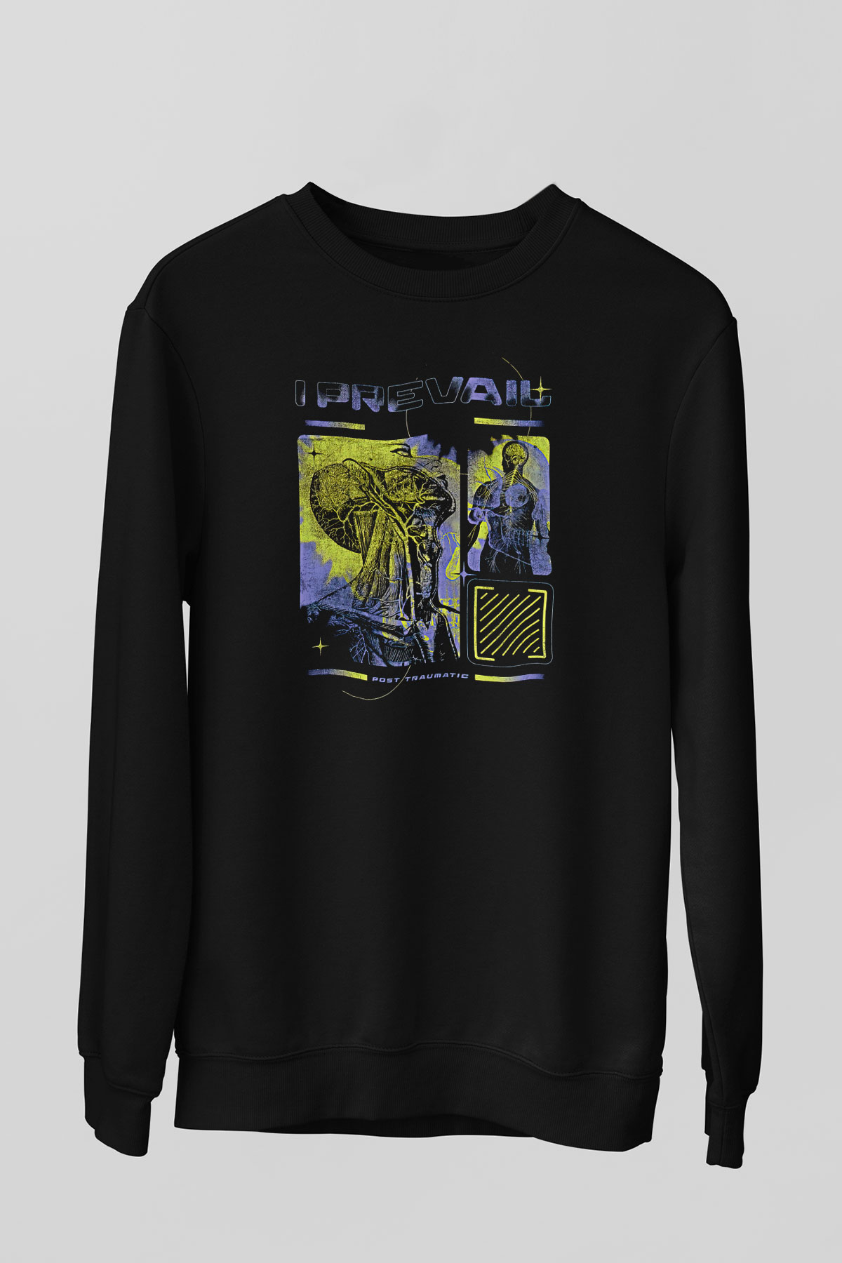 I Prevail Baskılı Unisex Siyah Sweatshirt