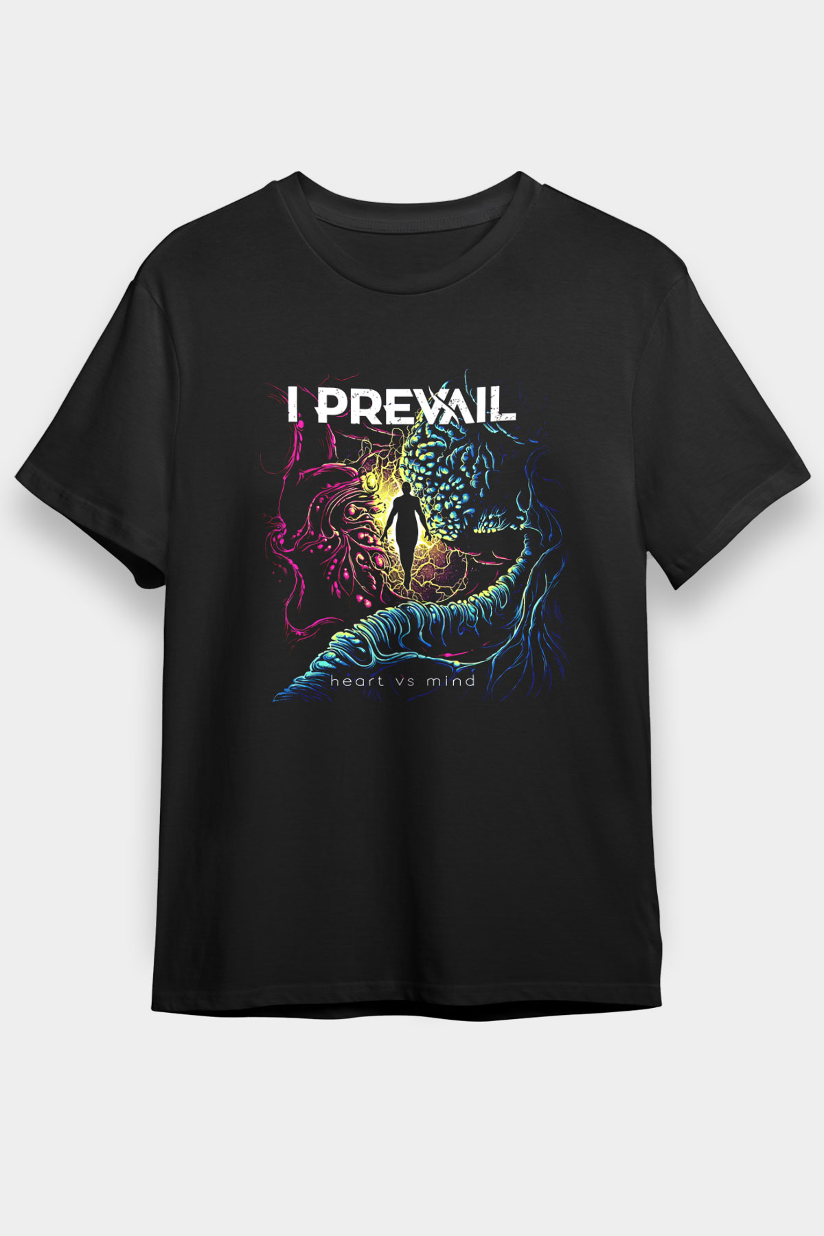 I Prevail Baskılı Unisex Siyah Tişört - Tshirt