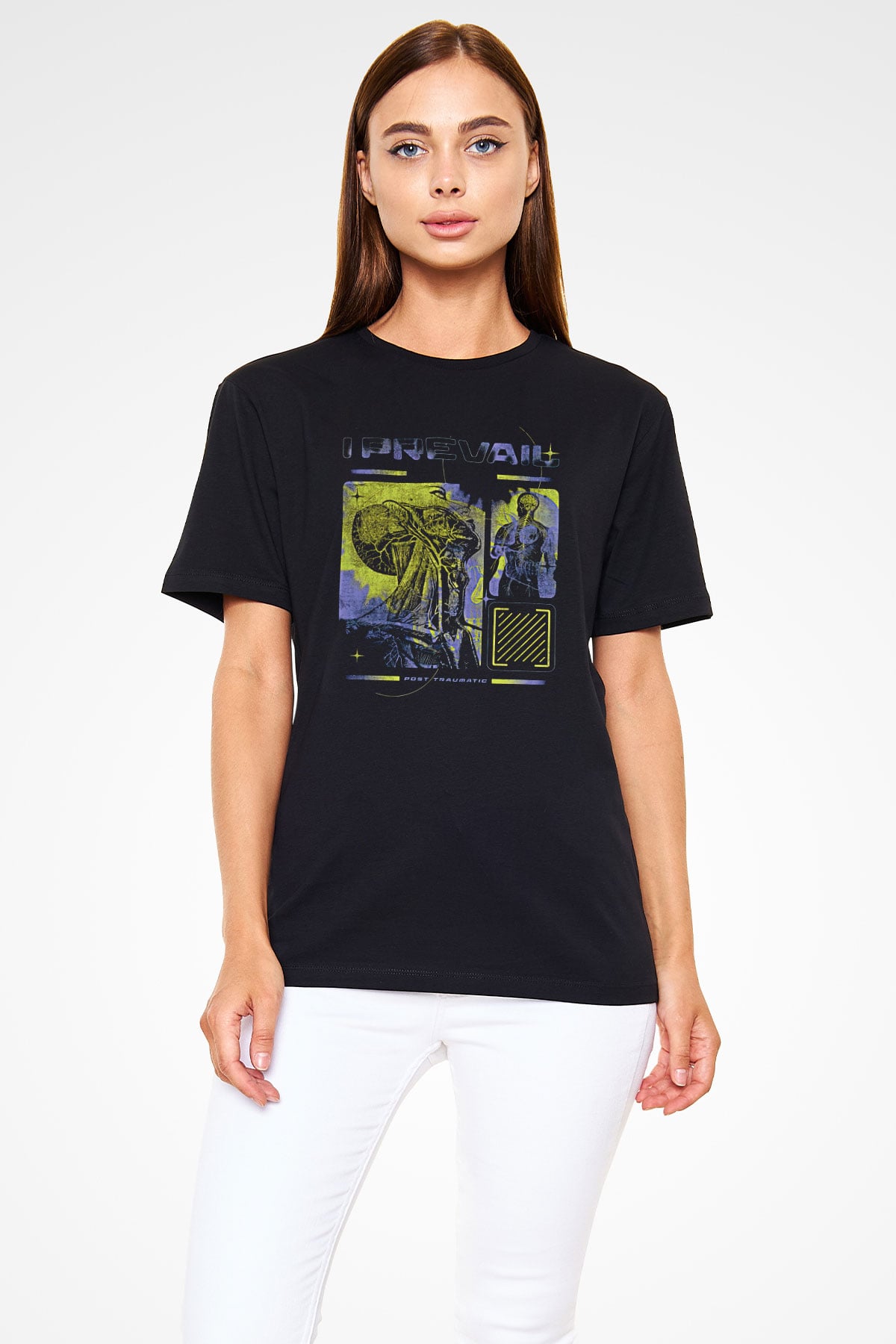 I Prevail Baskılı Unisex Siyah Tişört - Tshirt