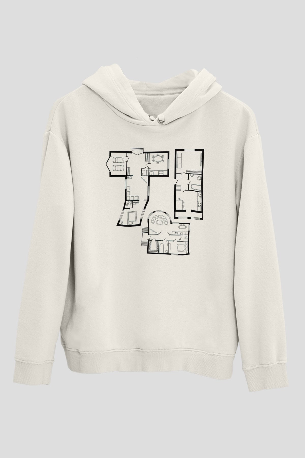 İç mimar Beyaz Unisex Hoodie