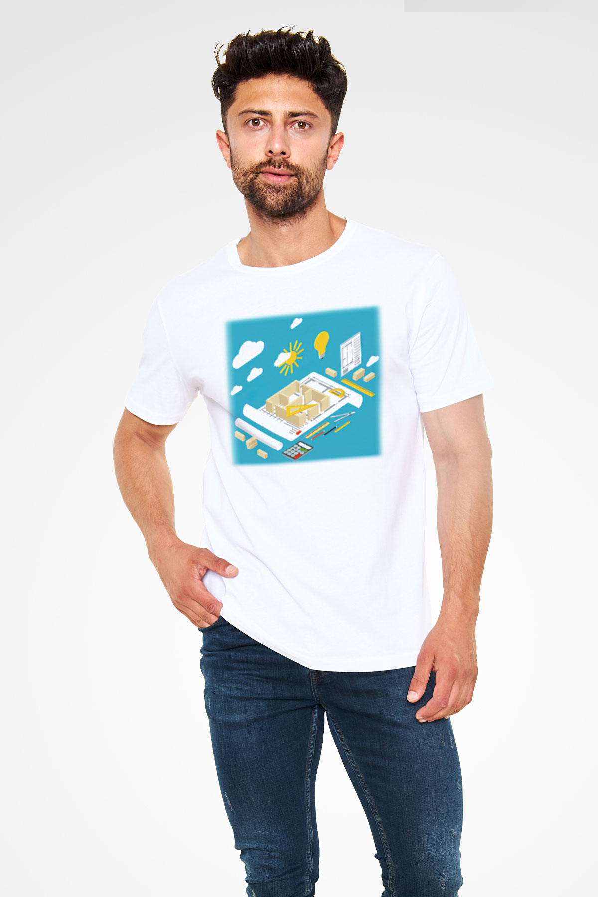 İç mimar Beyaz Unisex Tişört T-Shirt - TişörtFabrikası