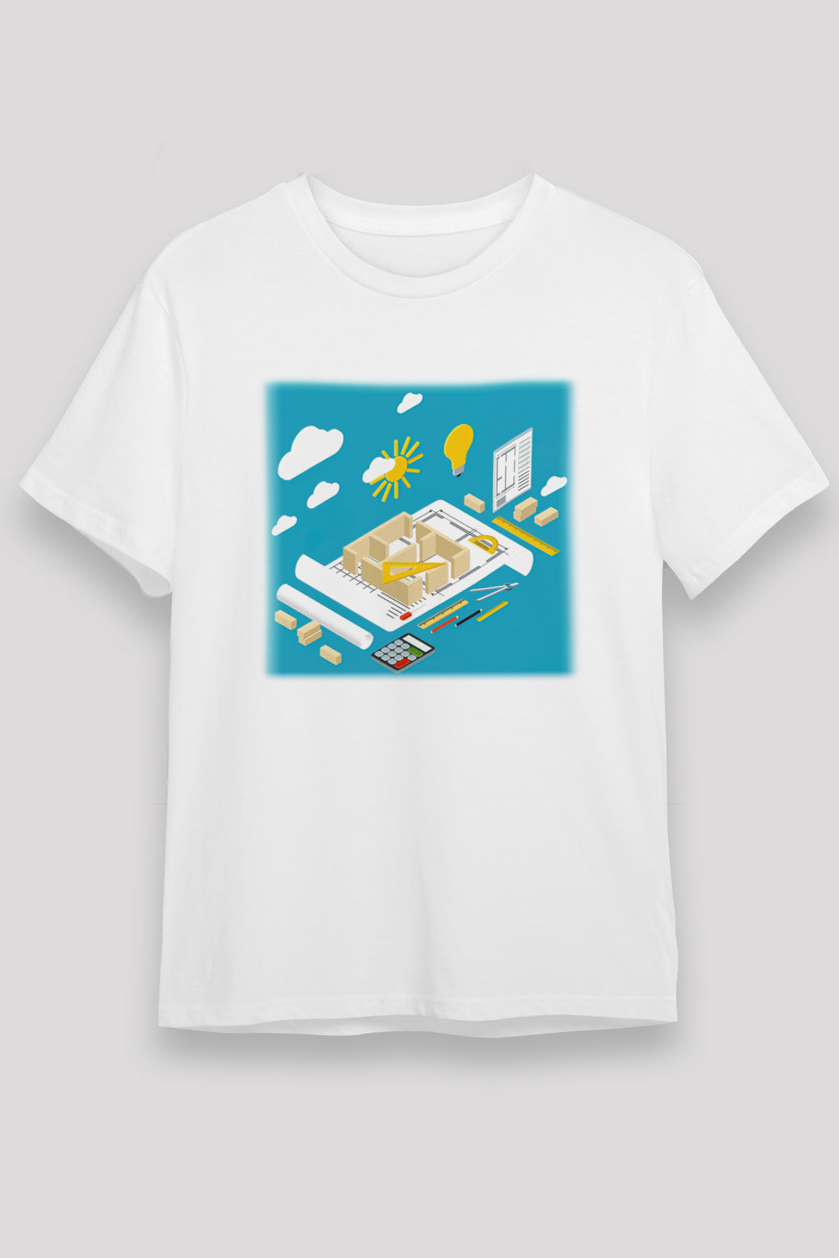 İç mimar Beyaz Unisex Tişört T-Shirt - TişörtFabrikası