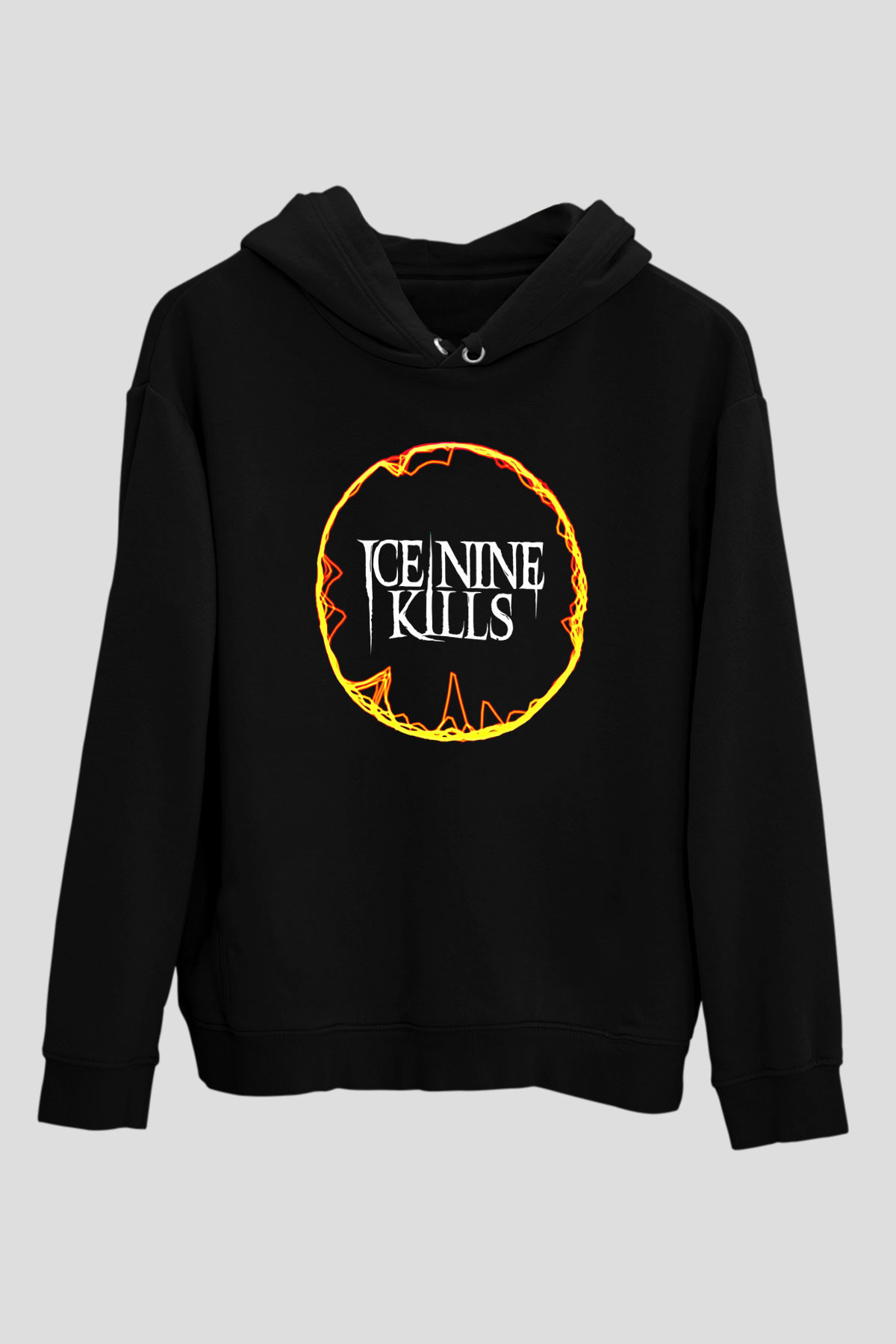 Ice Nine Kills Baskılı Unisex Siyah Kapüşonlu Sweatshirt