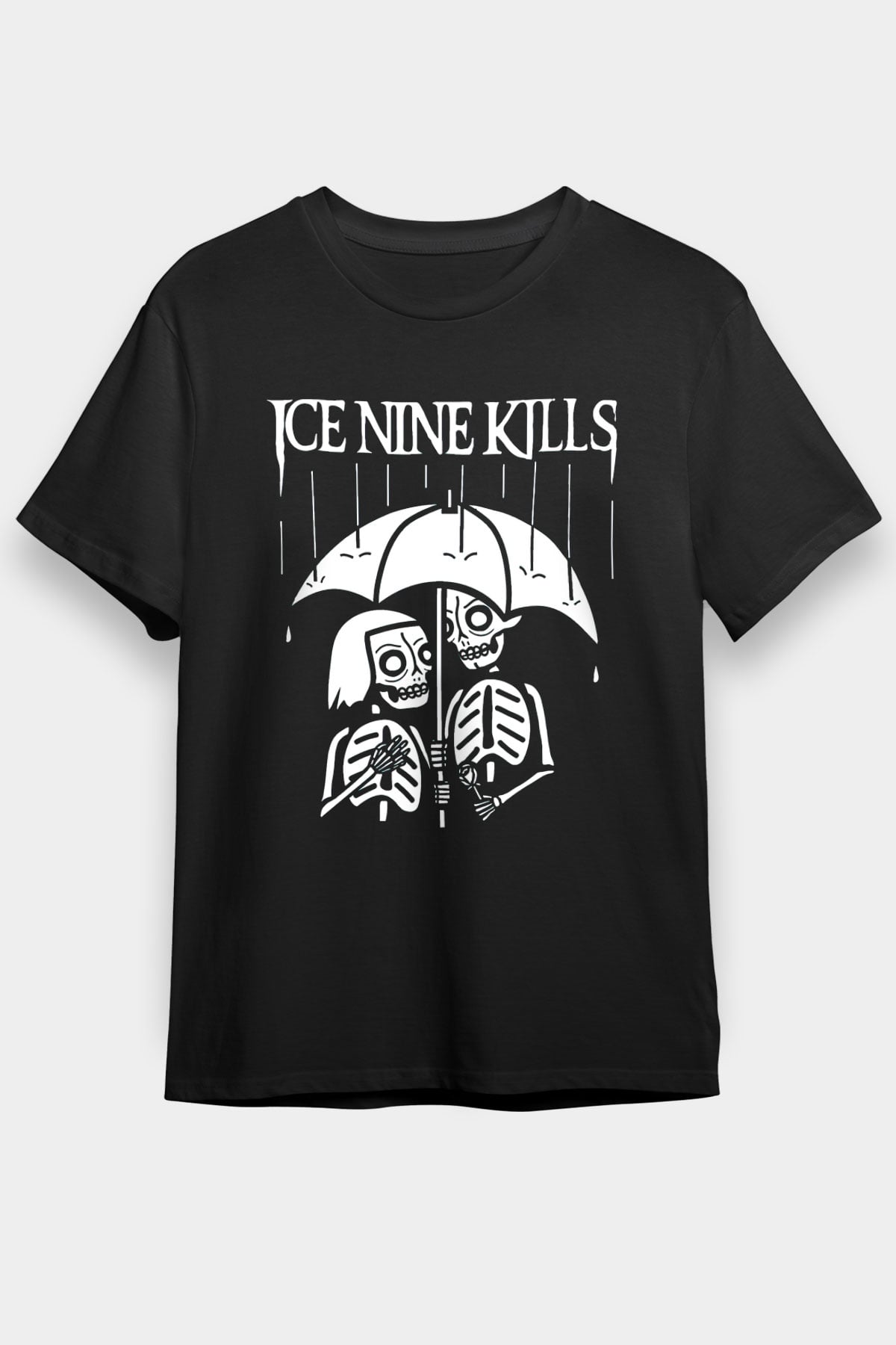 Ice Nine Kills Baskılı Unisex Siyah Tişört - Tshirt