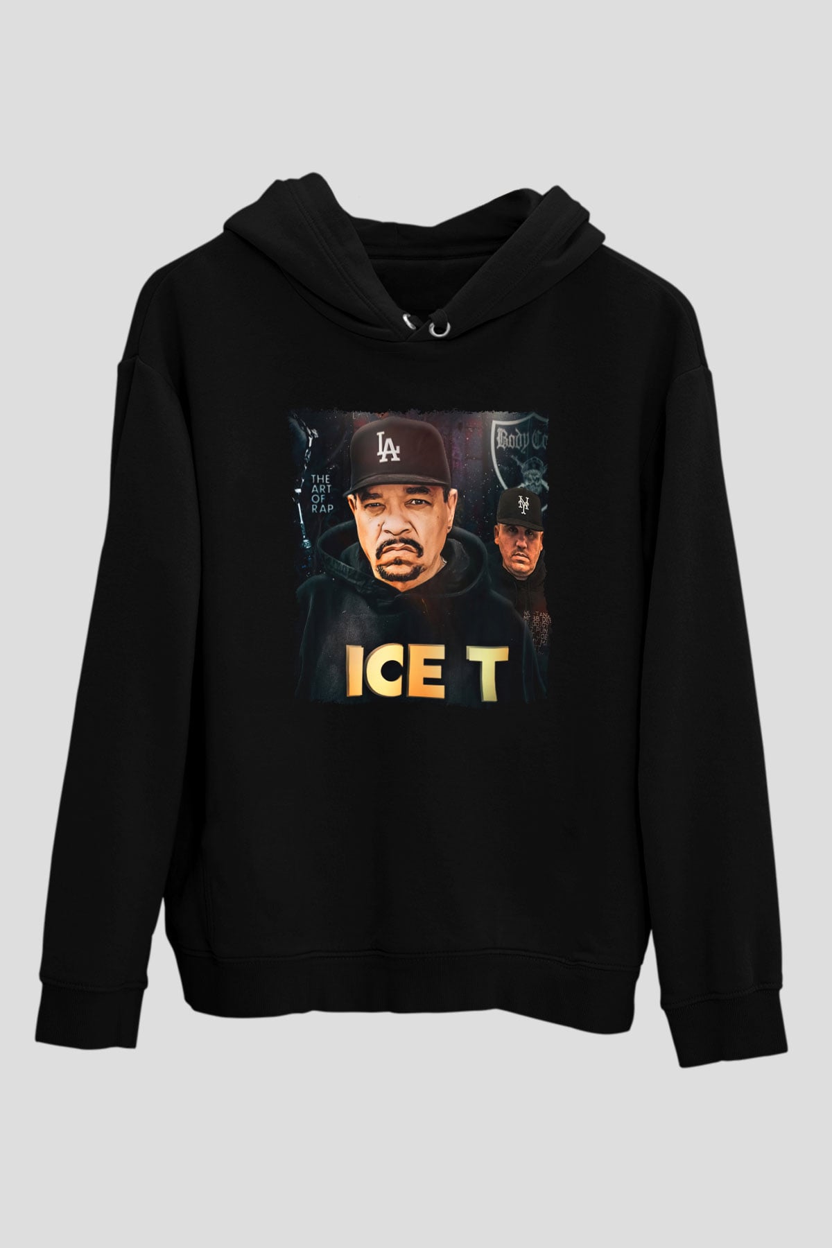 Ice-T Siyah Unisex Kapüşonlu Sweatshirt