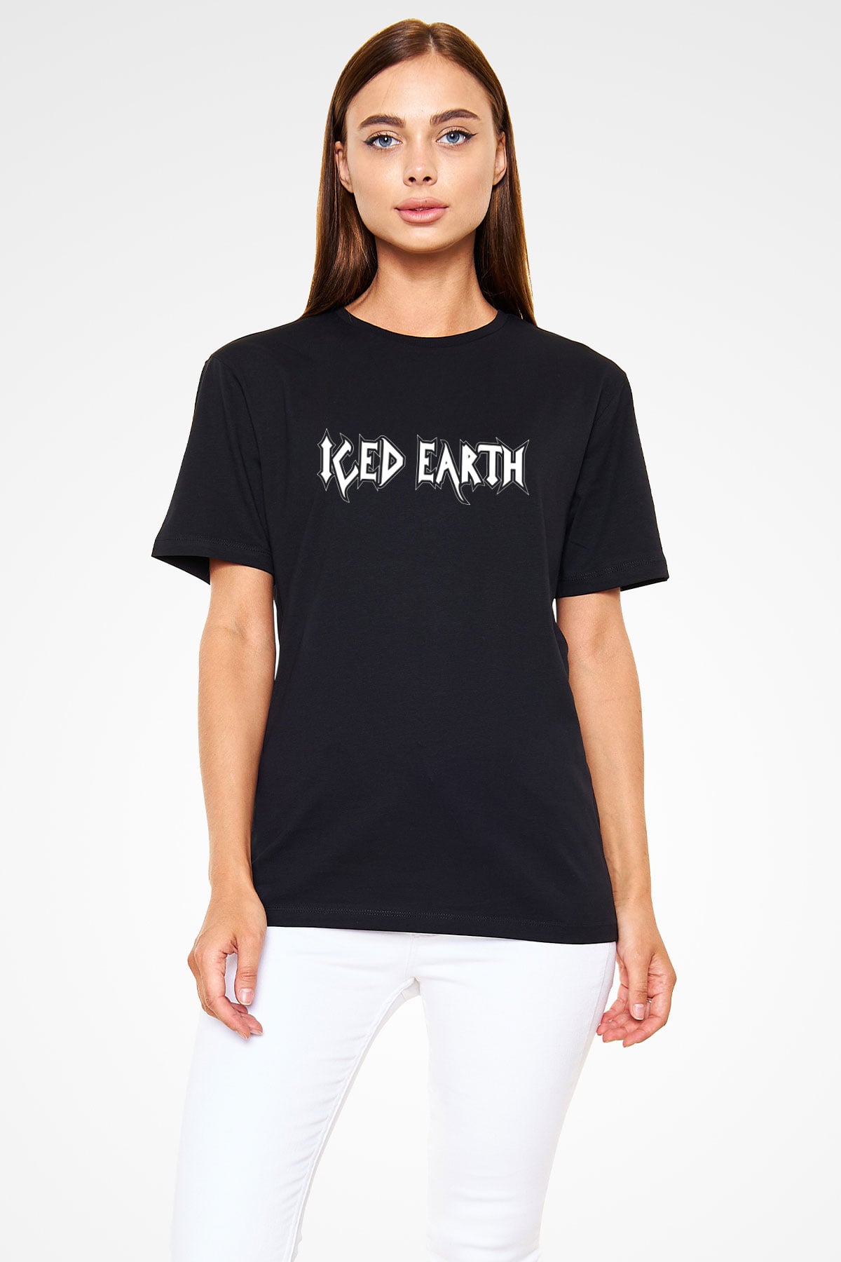 Iced Earth Siyah Unisex Tişört T-Shirt - TişörtFabrikası