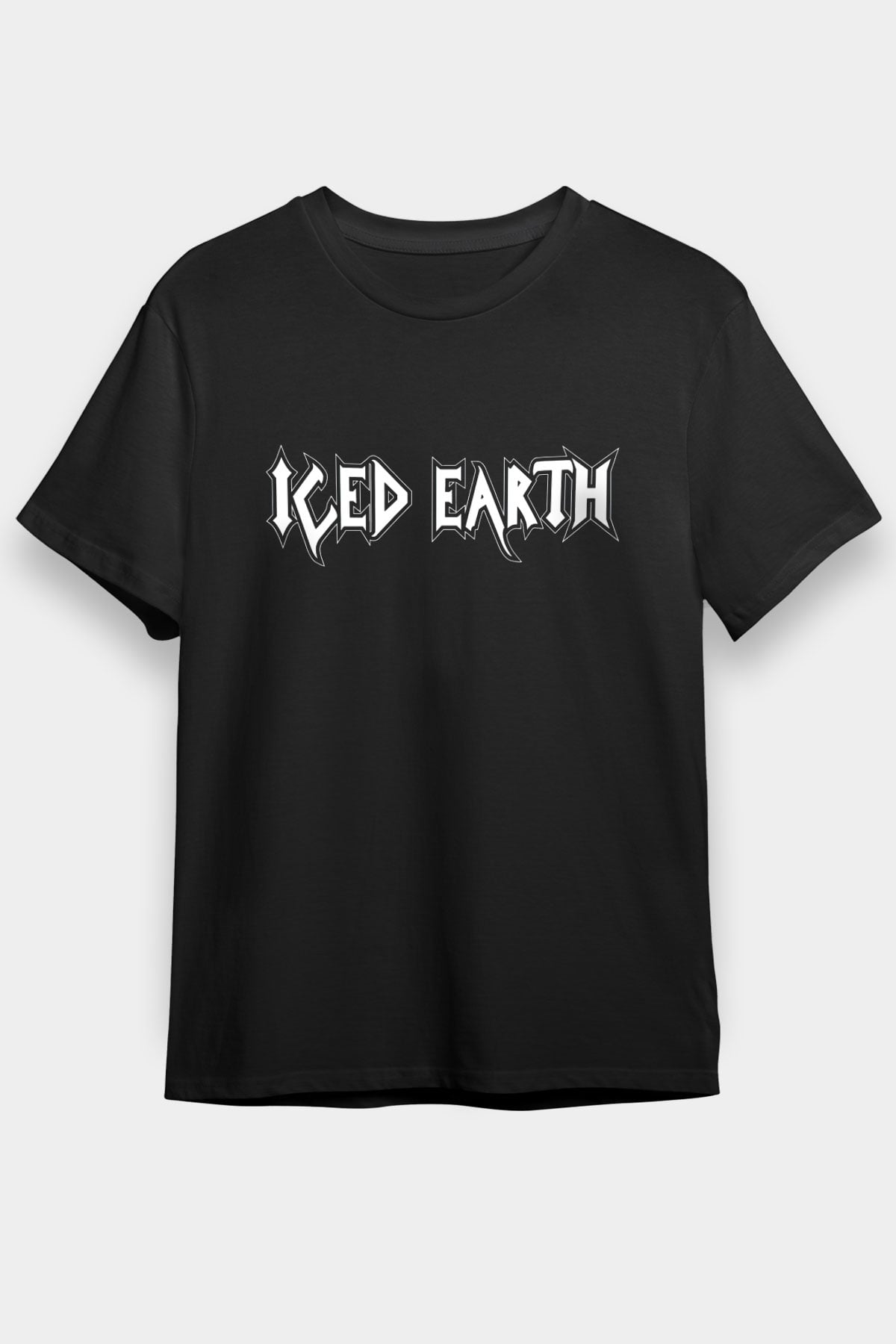 Iced Earth Siyah Unisex Tişört T-Shirt - TişörtFabrikası