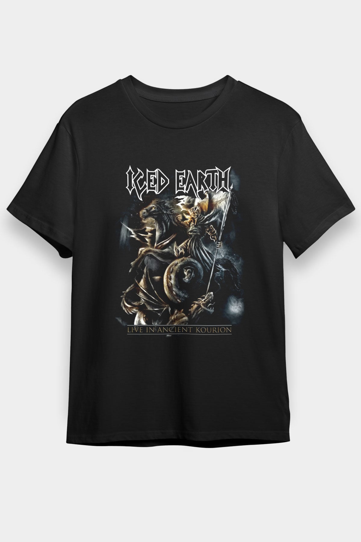 Iced Earth Siyah Unisex Tişört T-Shirt - TişörtFabrikası