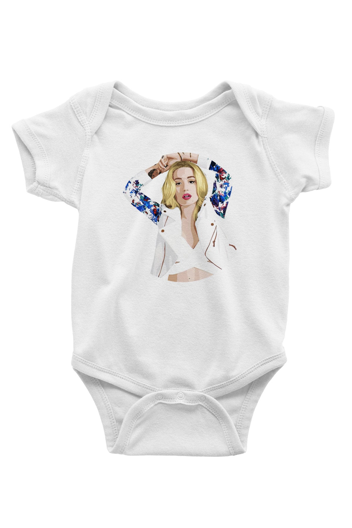 Iggy Azalea Beyaz Bebek Body - Zıbın