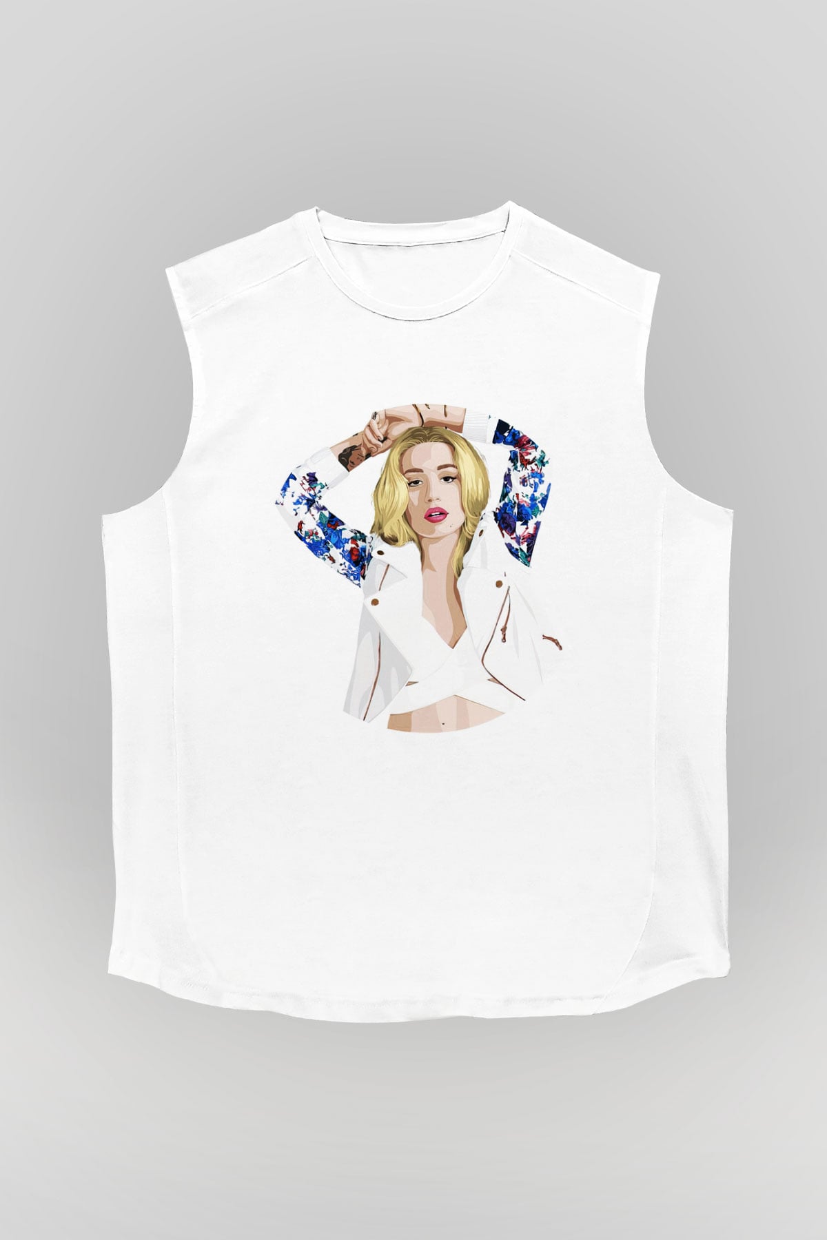 Iggy Azalea Beyaz Unisex Kolsuz Tişört