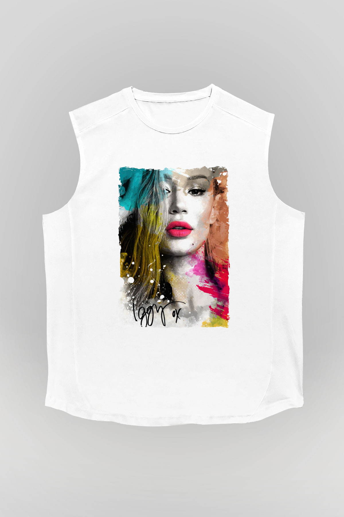 Iggy Azalea Beyaz Unisex Kolsuz Tişört