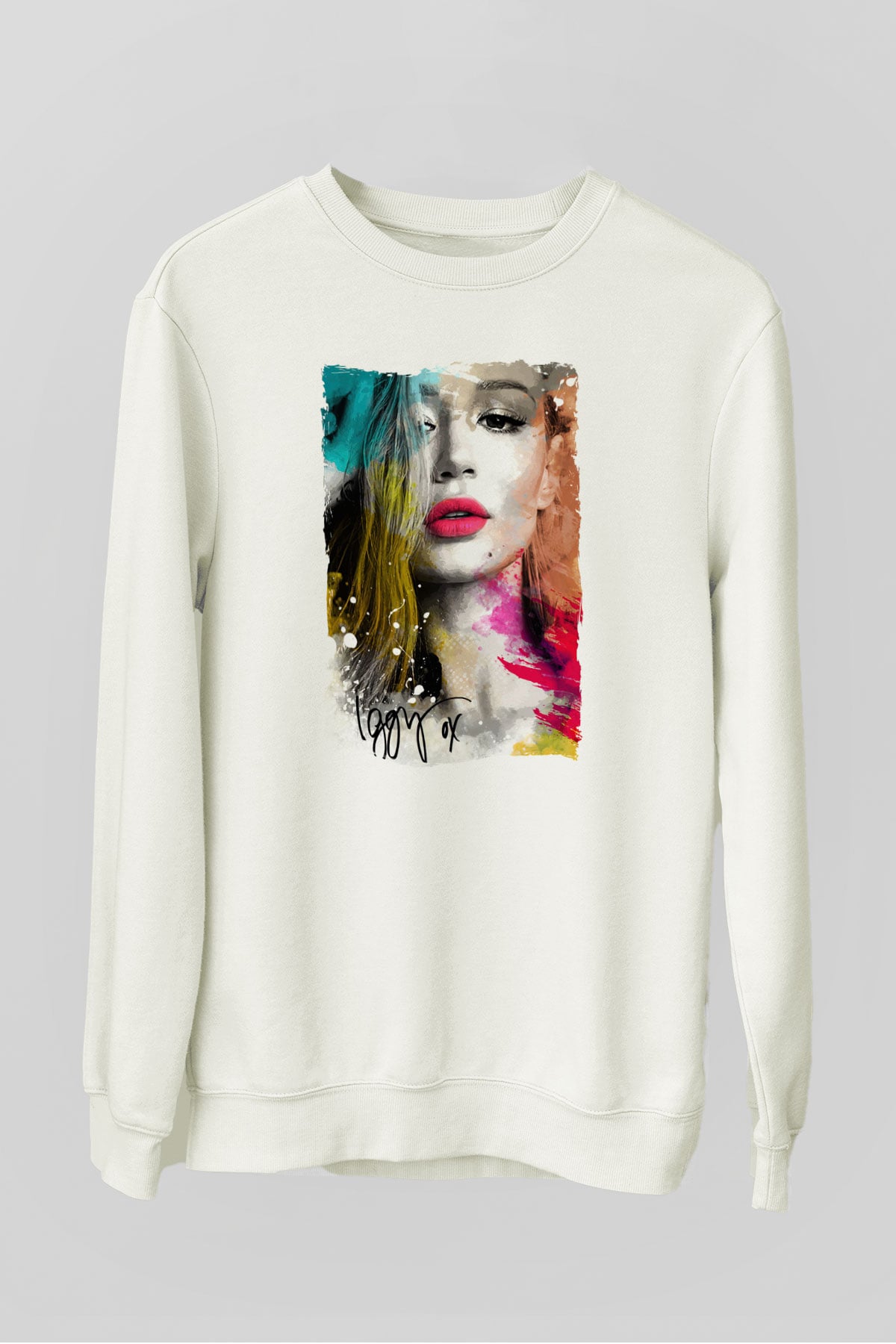 Iggy Azalea Beyaz Unisex Sweatshirt