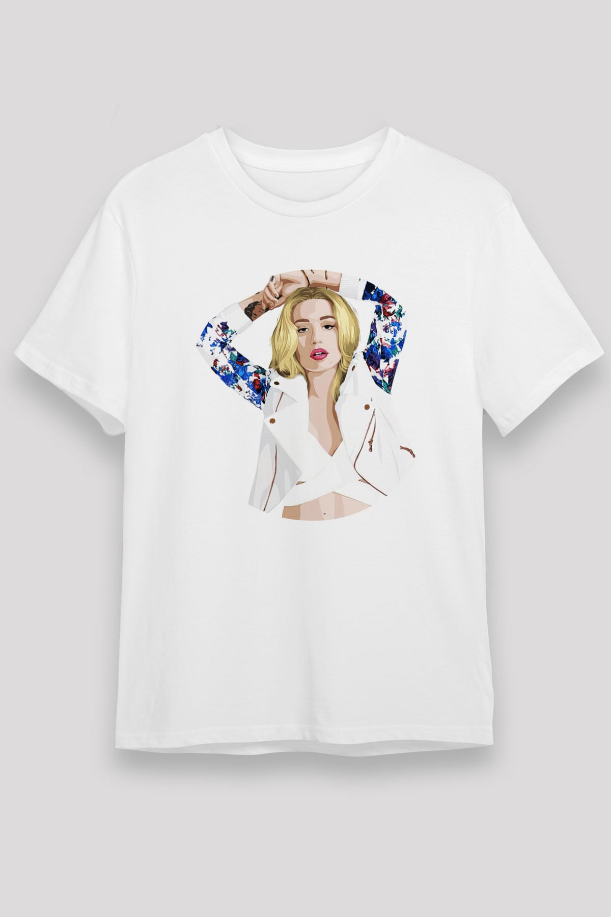 Iggy Azalea Beyaz Unisex Tişört T-Shirt - TişörtFabrikası