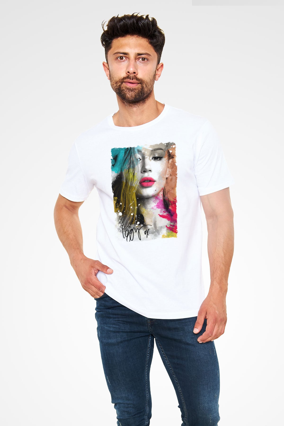 Iggy Azalea Beyaz Unisex Tişört T-Shirt - TişörtFabrikası