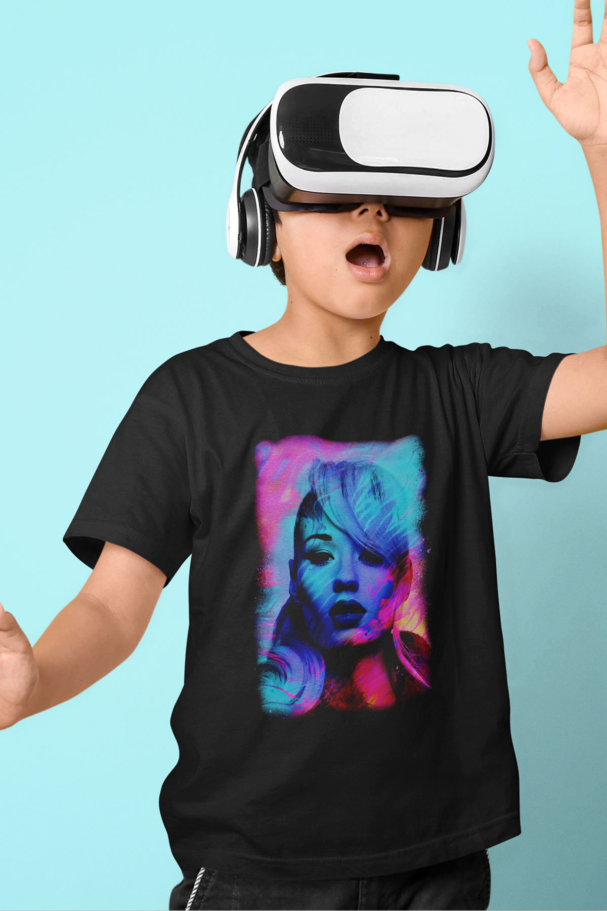 Iggy Azalea Siyah Unisex Çocuk Tişört