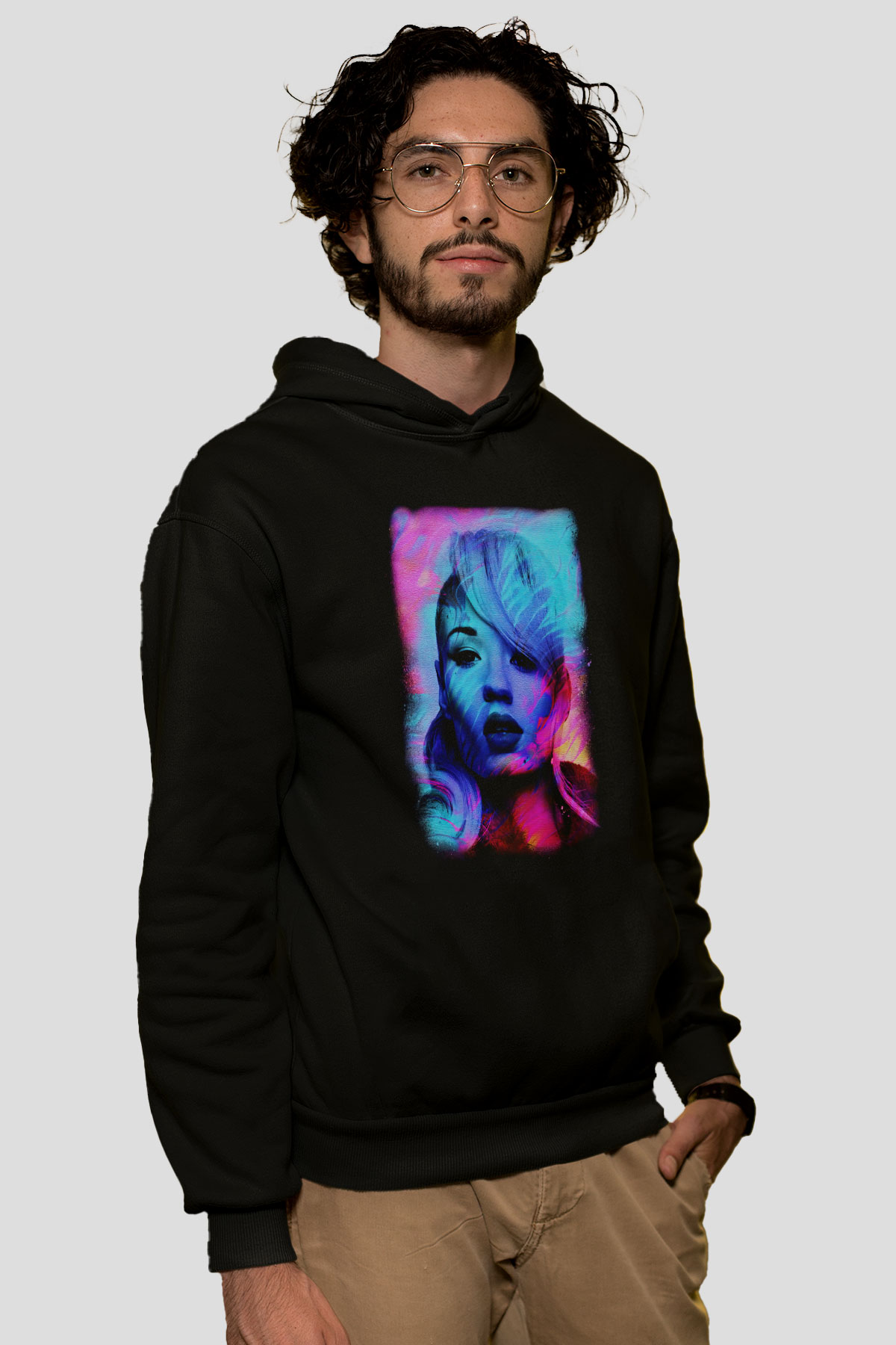 Iggy Azalea Siyah Unisex Kapüşonlu Sweatshirt