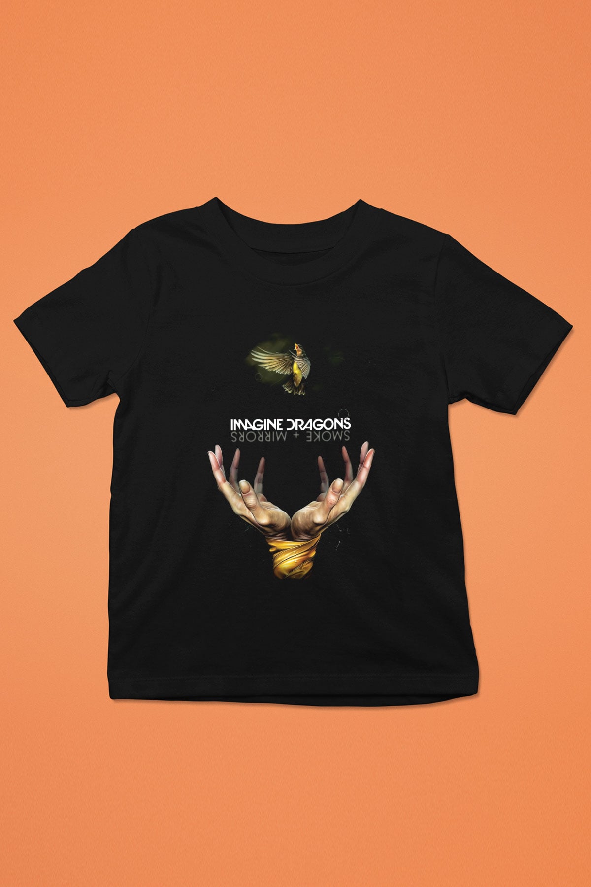 Imagine Dragons Baskılı Siyah Unisex Çocuk Tişört