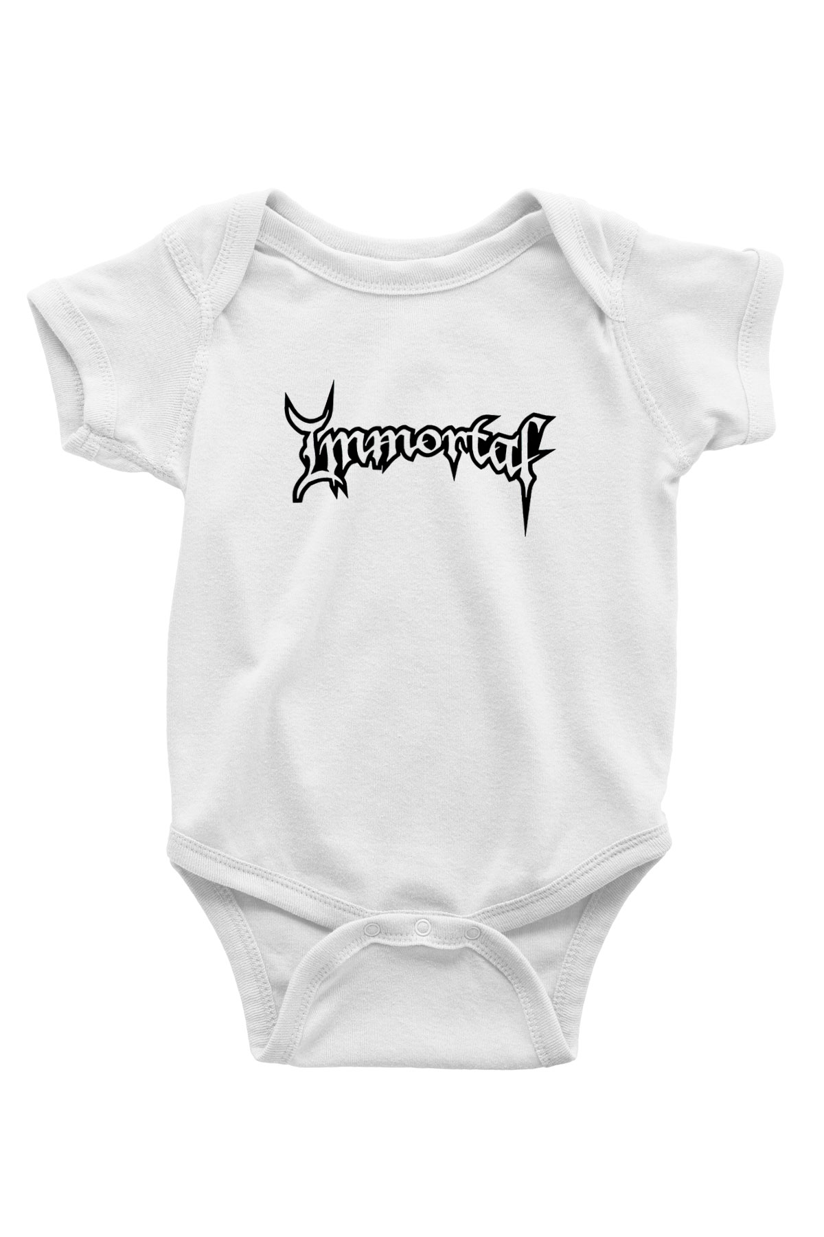 Immortal Baskılı Beyaz Unisex Bebek Body - Zıbın