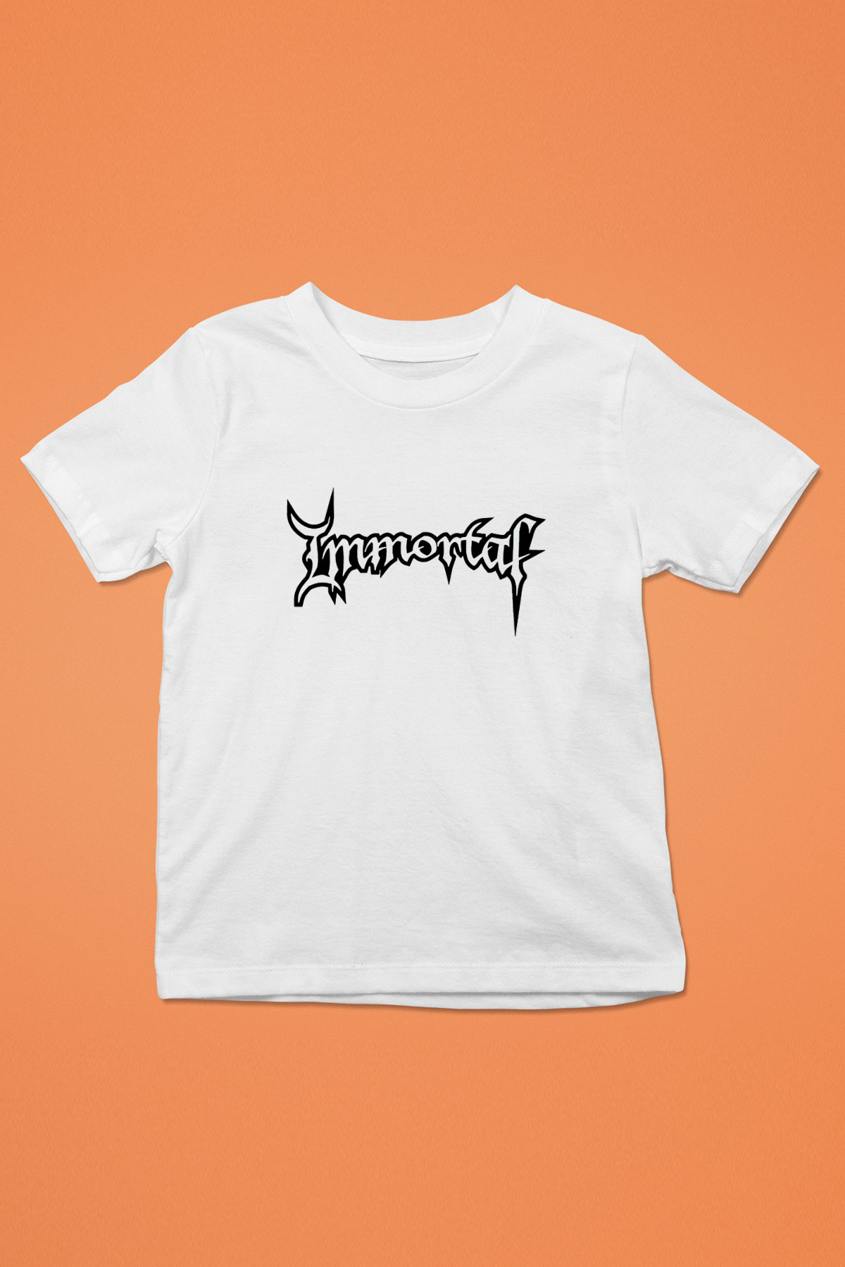 Immortal Baskılı Beyaz Unisex Çocuk Tişört