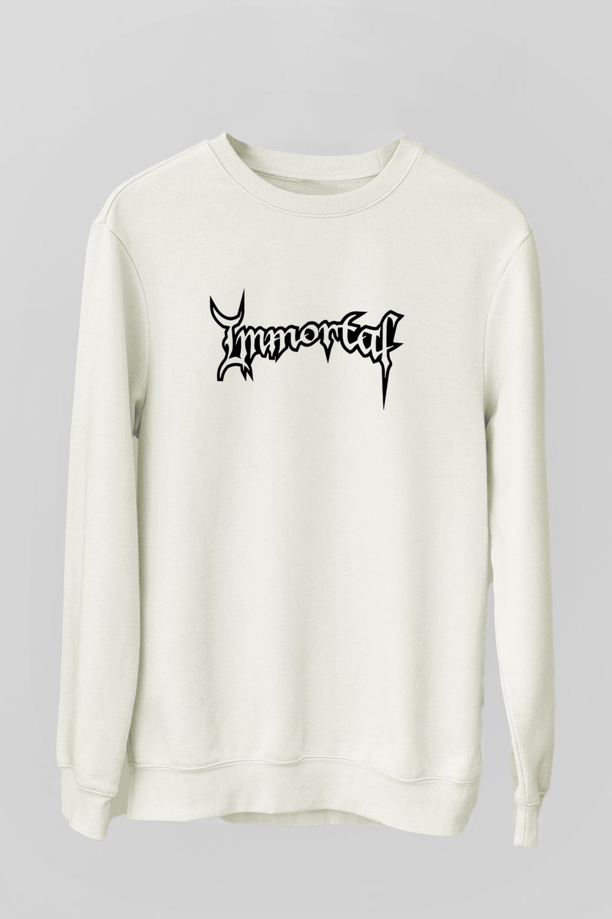 Immortal Beyaz Unisex Sweatshirt