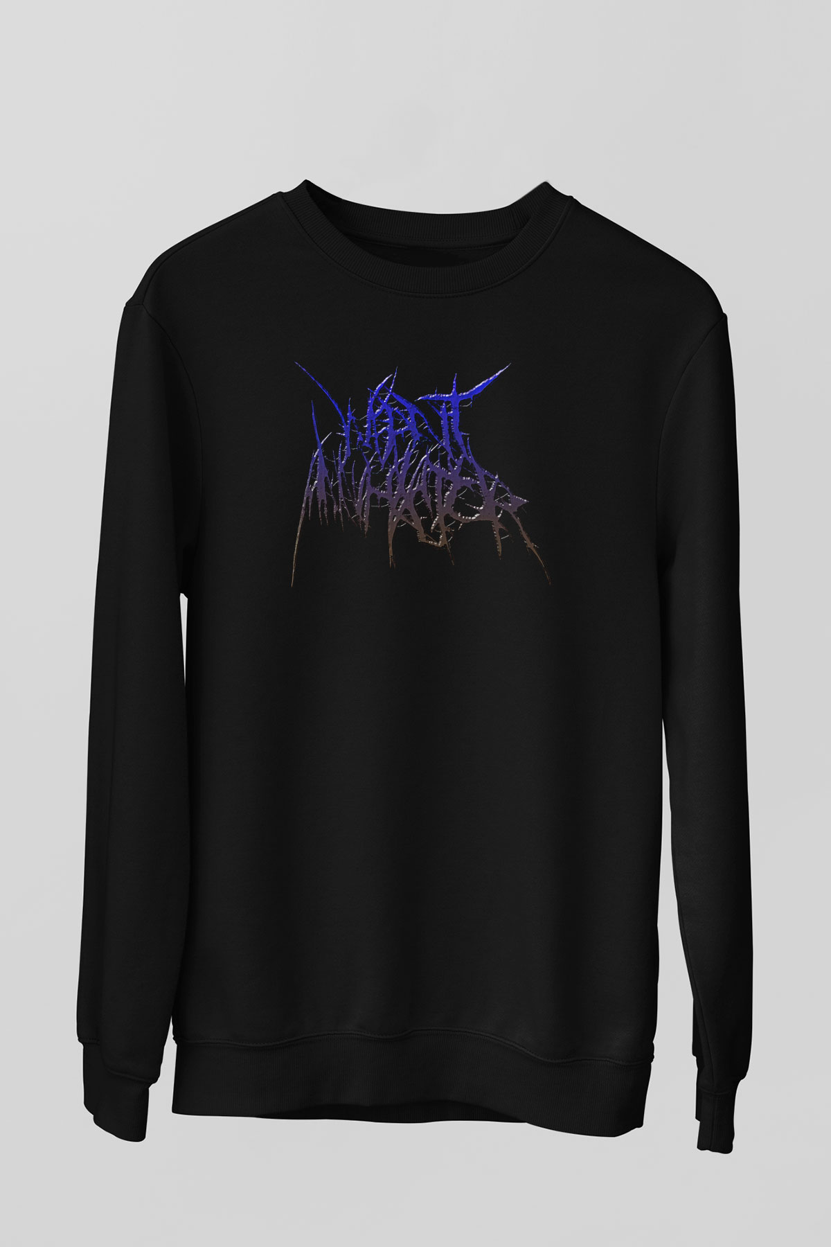 Impetigo Baskılı Unisex Siyah Sweatshirt