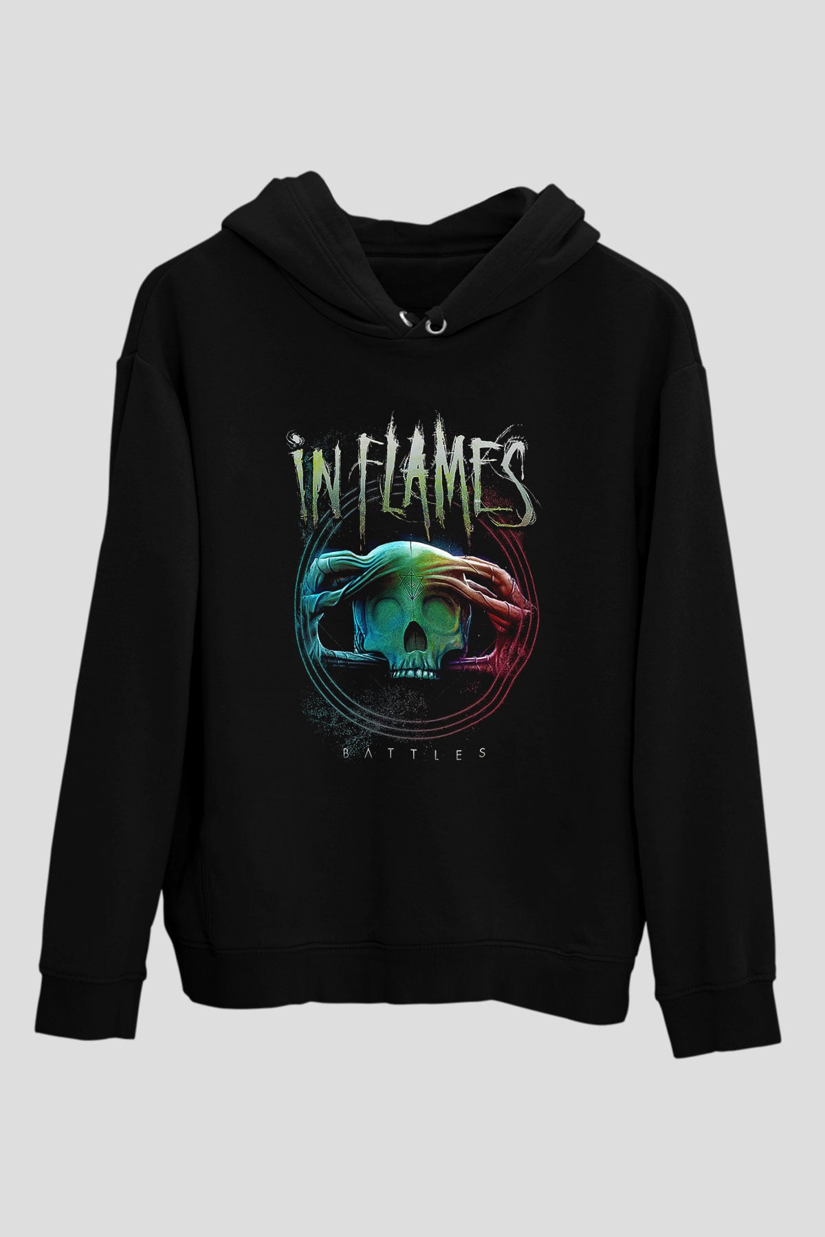 In Flames Siyah Unisex Hoodie