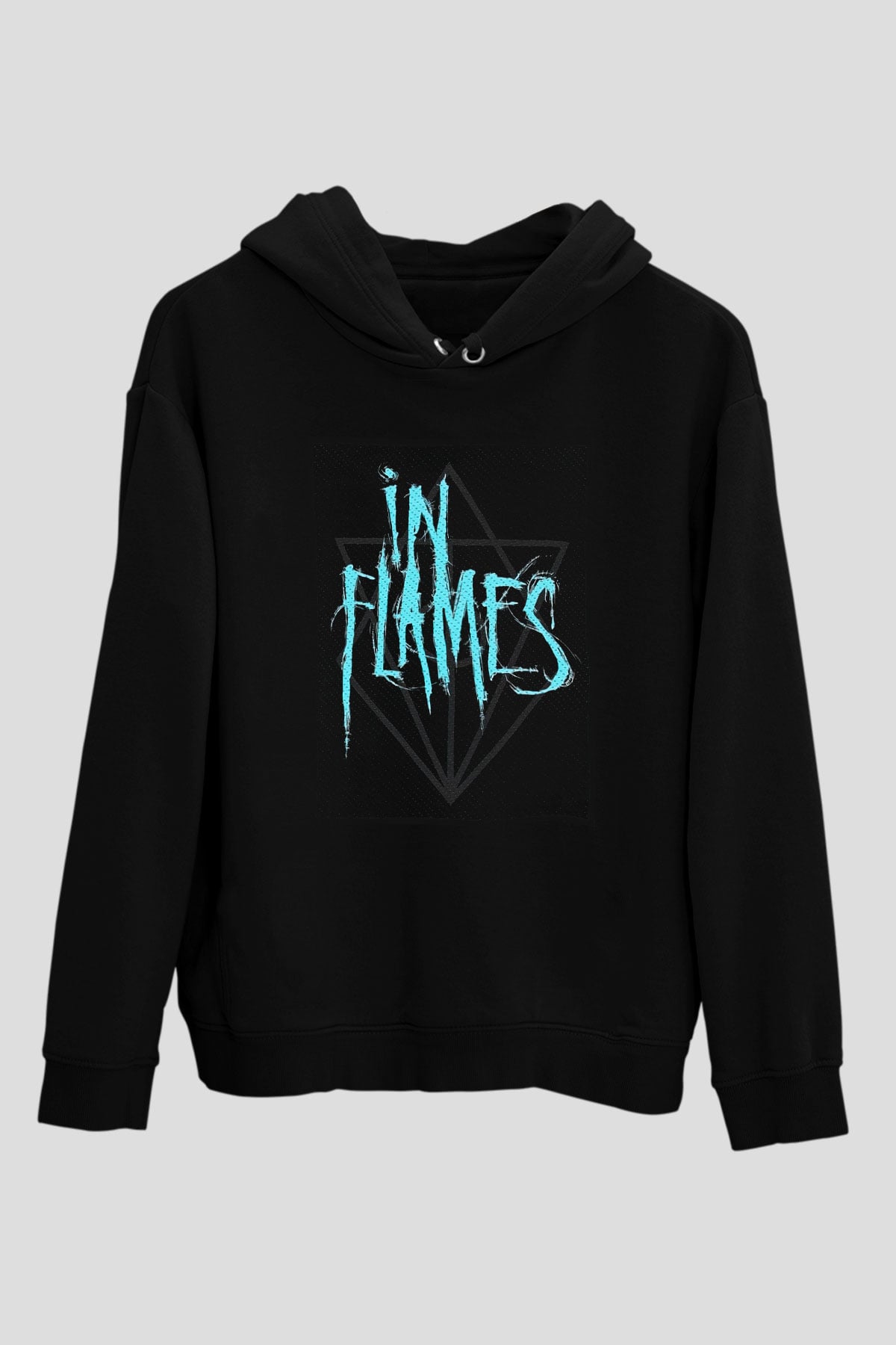 In Flames Siyah Unisex Hoodie