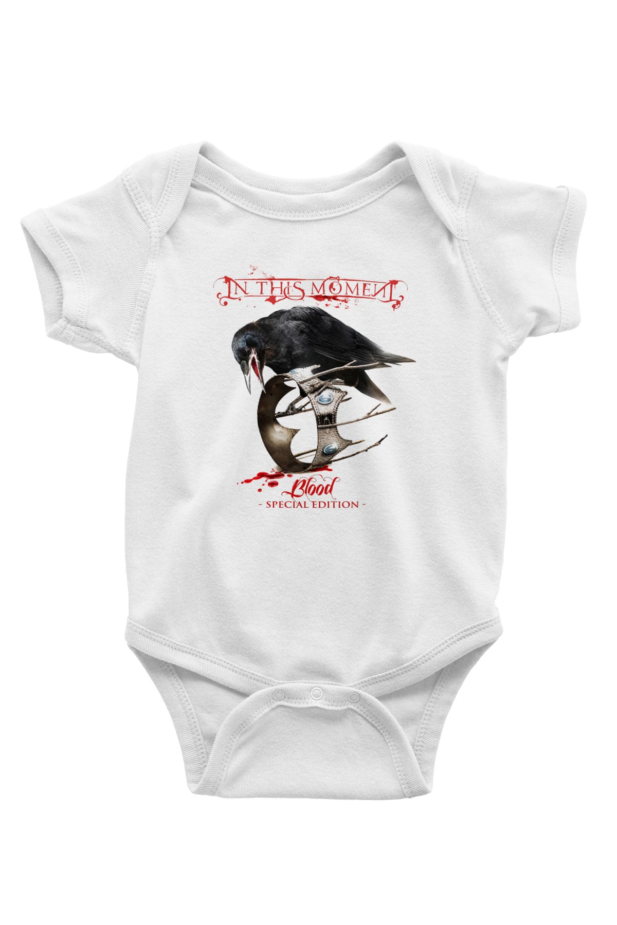 In This Moment Baskılı Beyaz Unisex Bebek Body - Zıbın