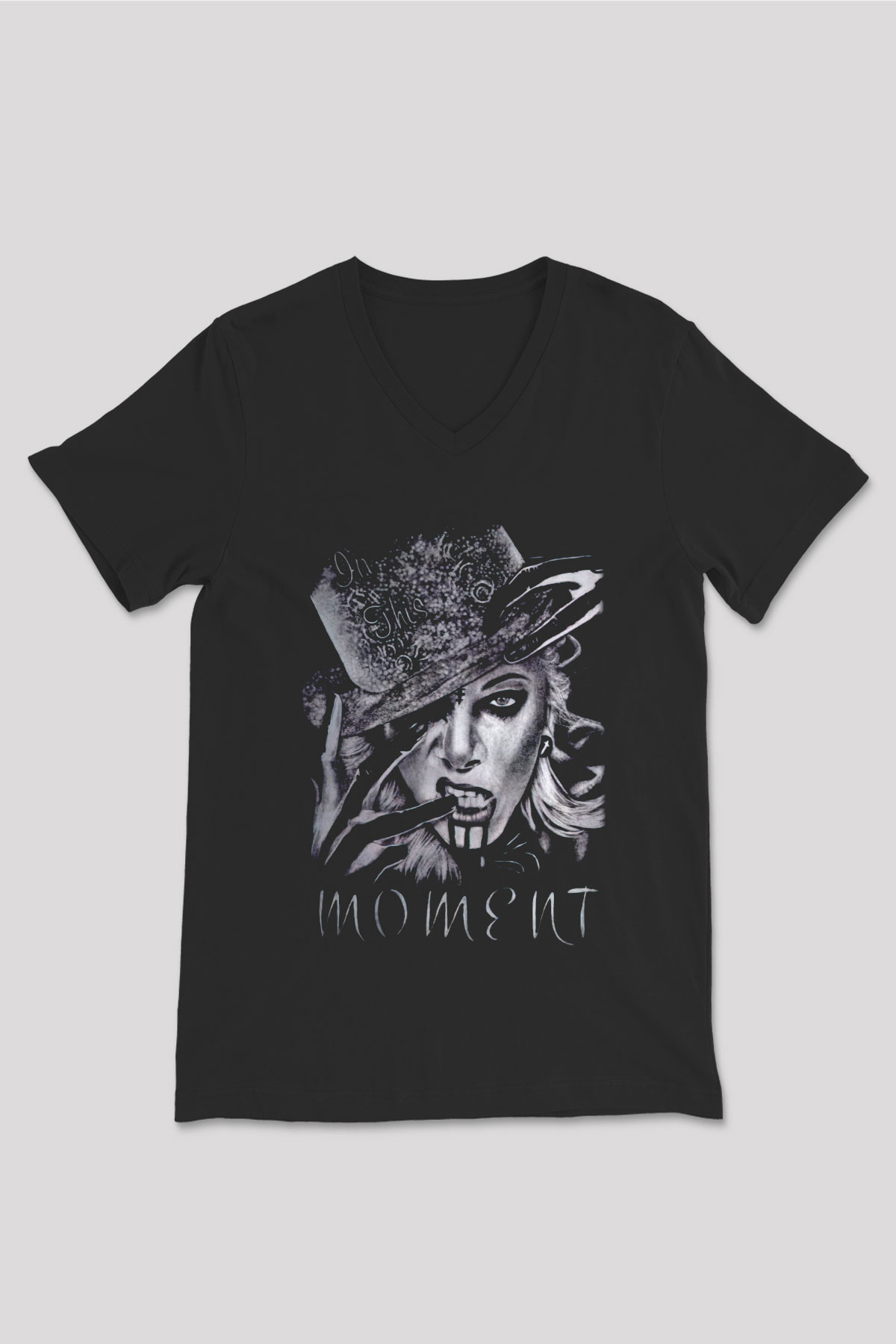 In This Moment Siyah Unisex V Yaka Tişört