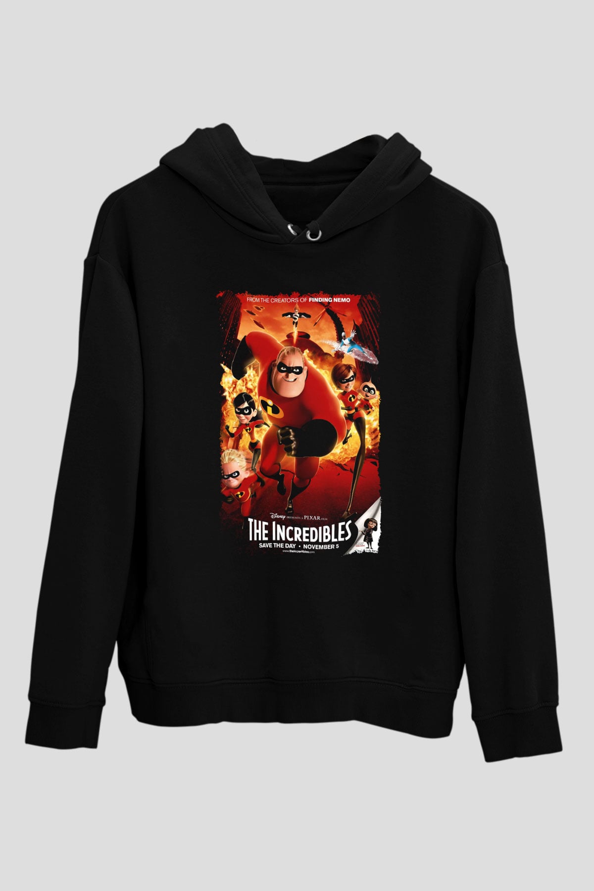 Incredibles (The) Siyah Unisex Hoodie